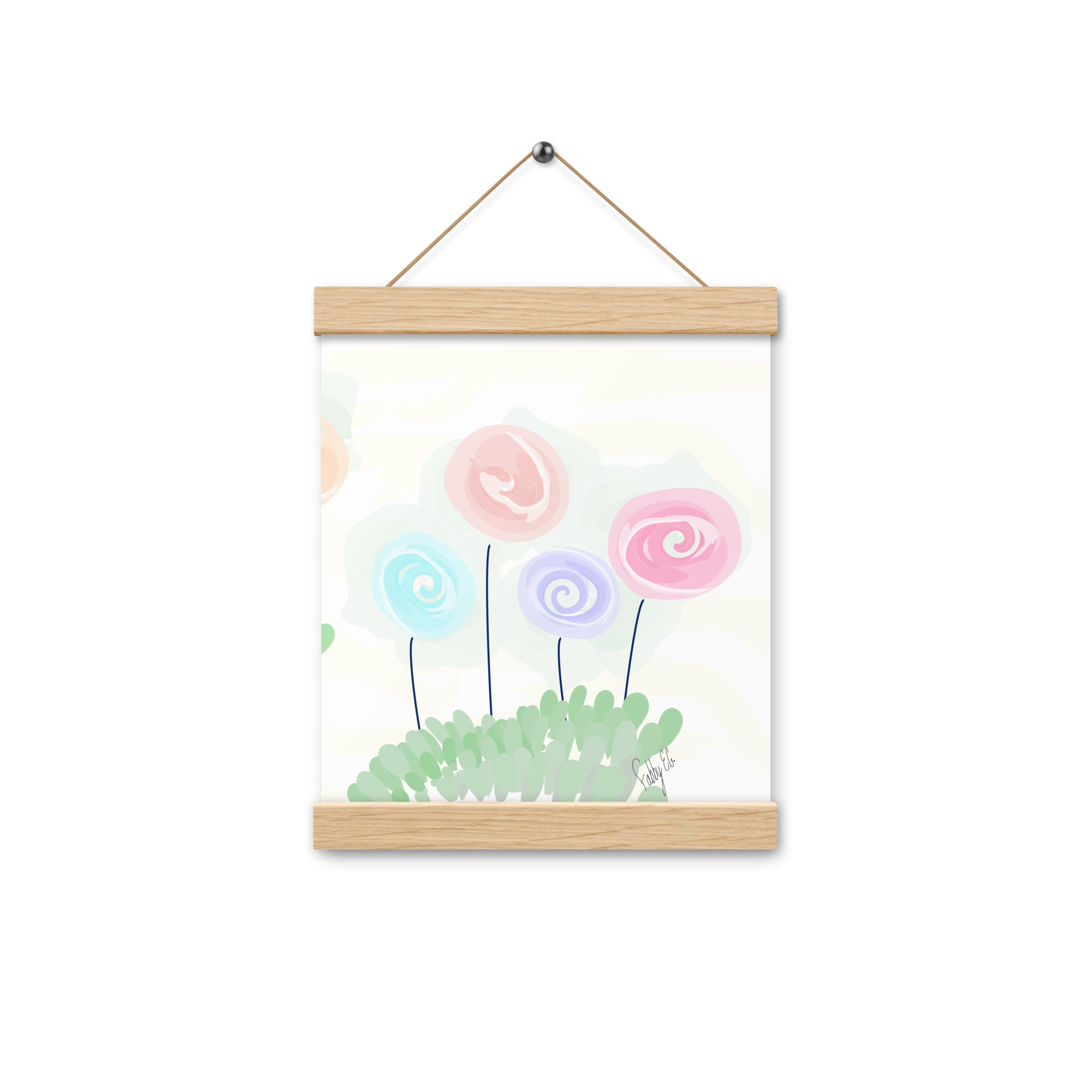 Women’s day flowers Poster with hangers