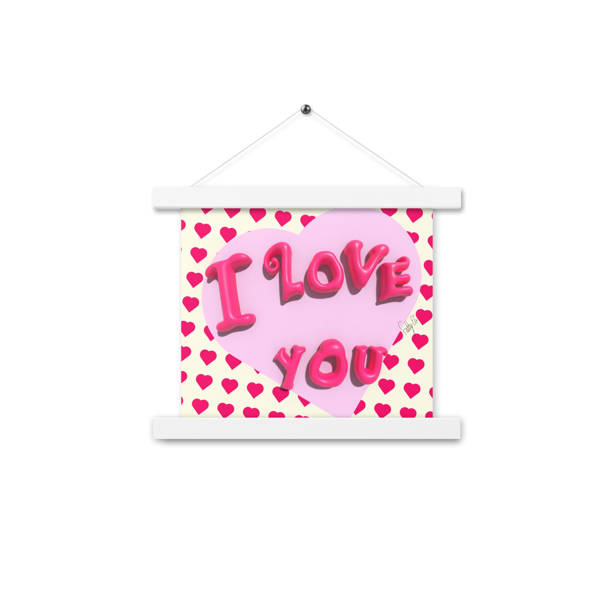 I love you heart Poster with hangers