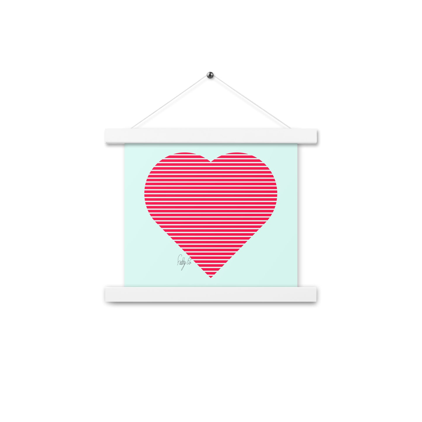 In love (passion heart stripes) Poster with hangers