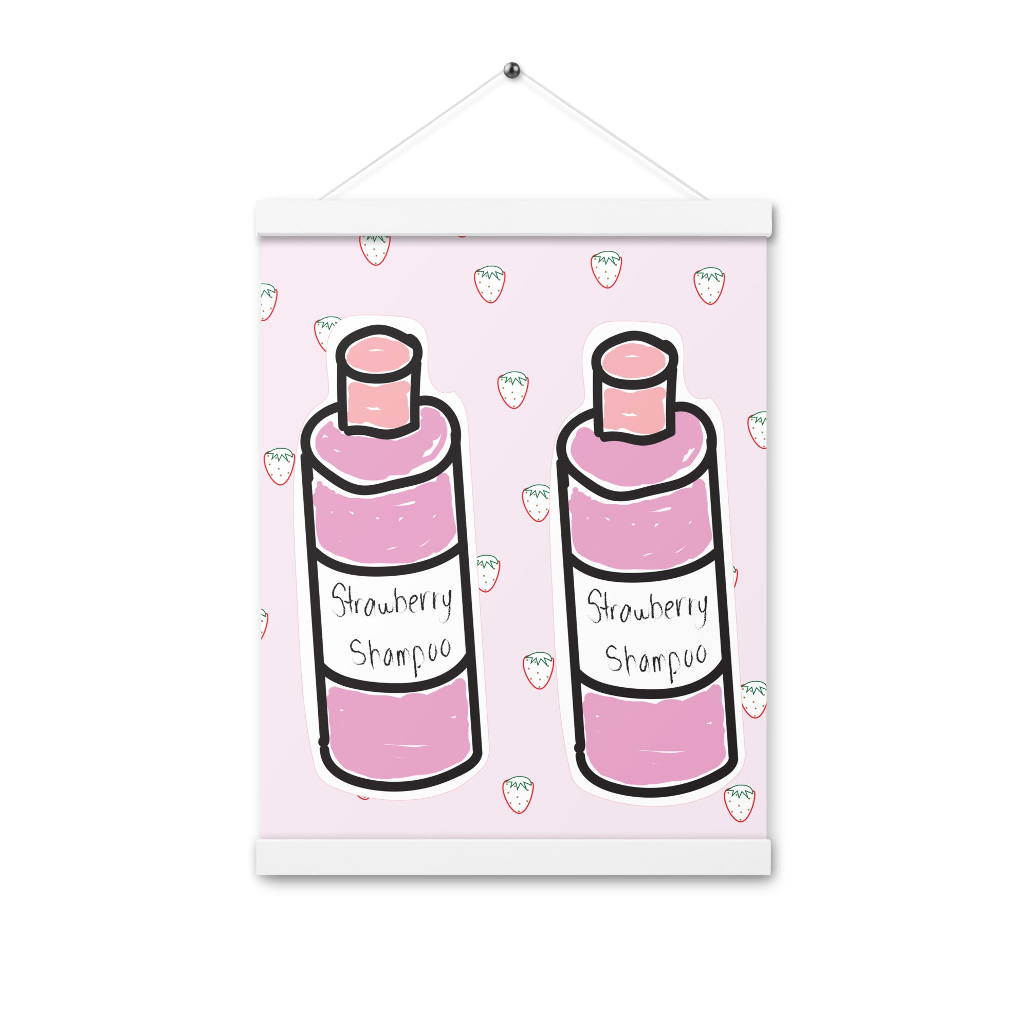 Strawberry shampoo Poster with hangers