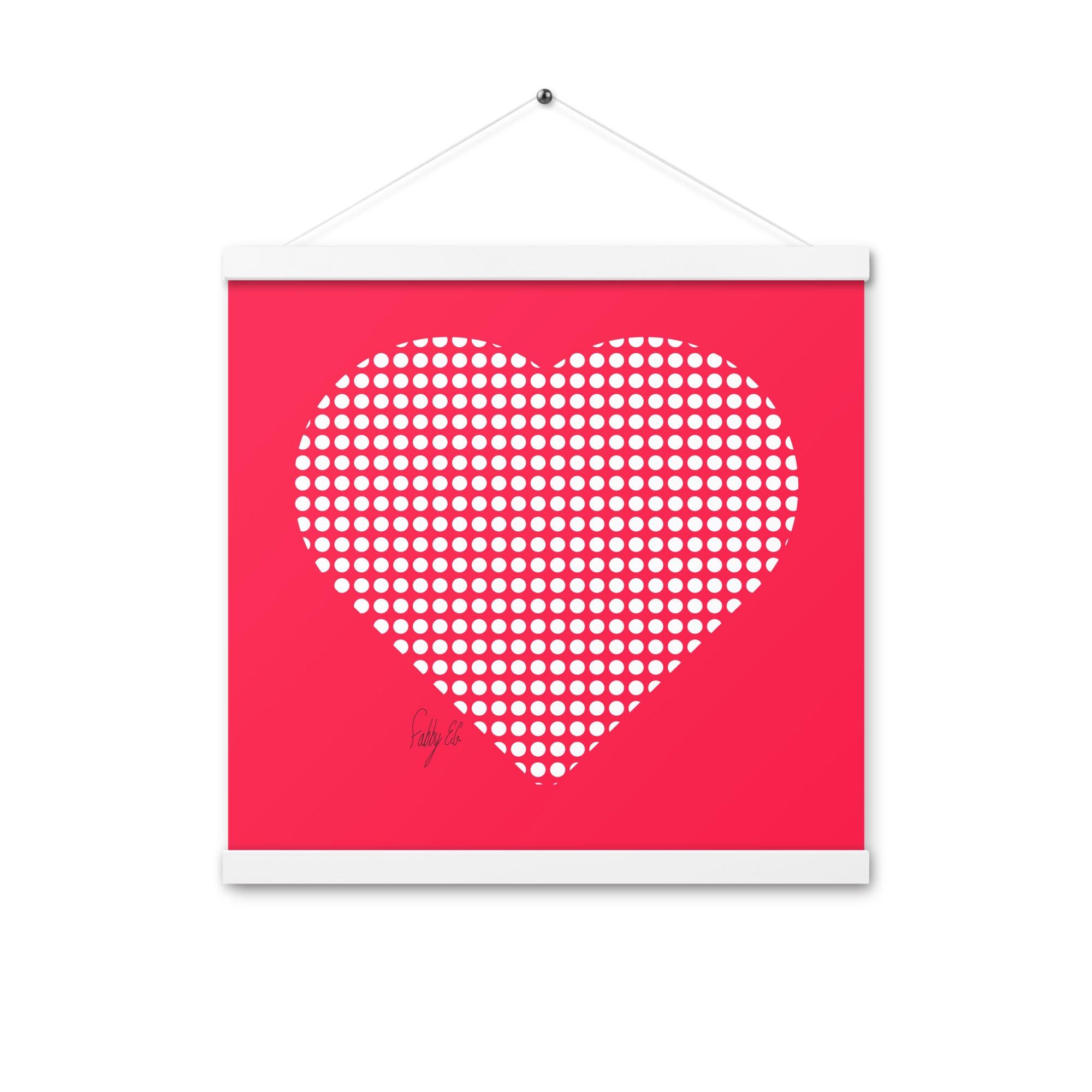 In love (dotted heart) Poster with hangers