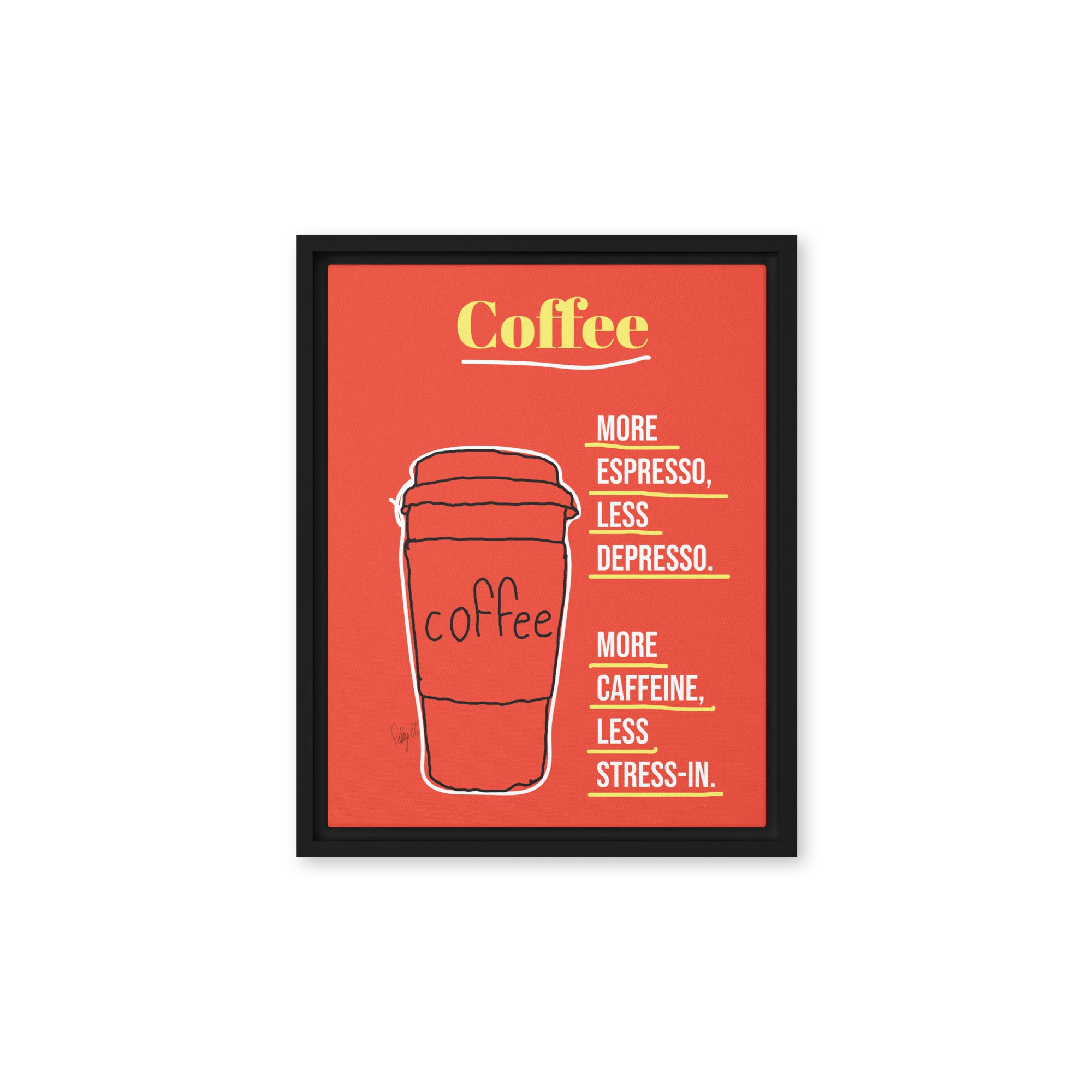 More espresso framed canvas