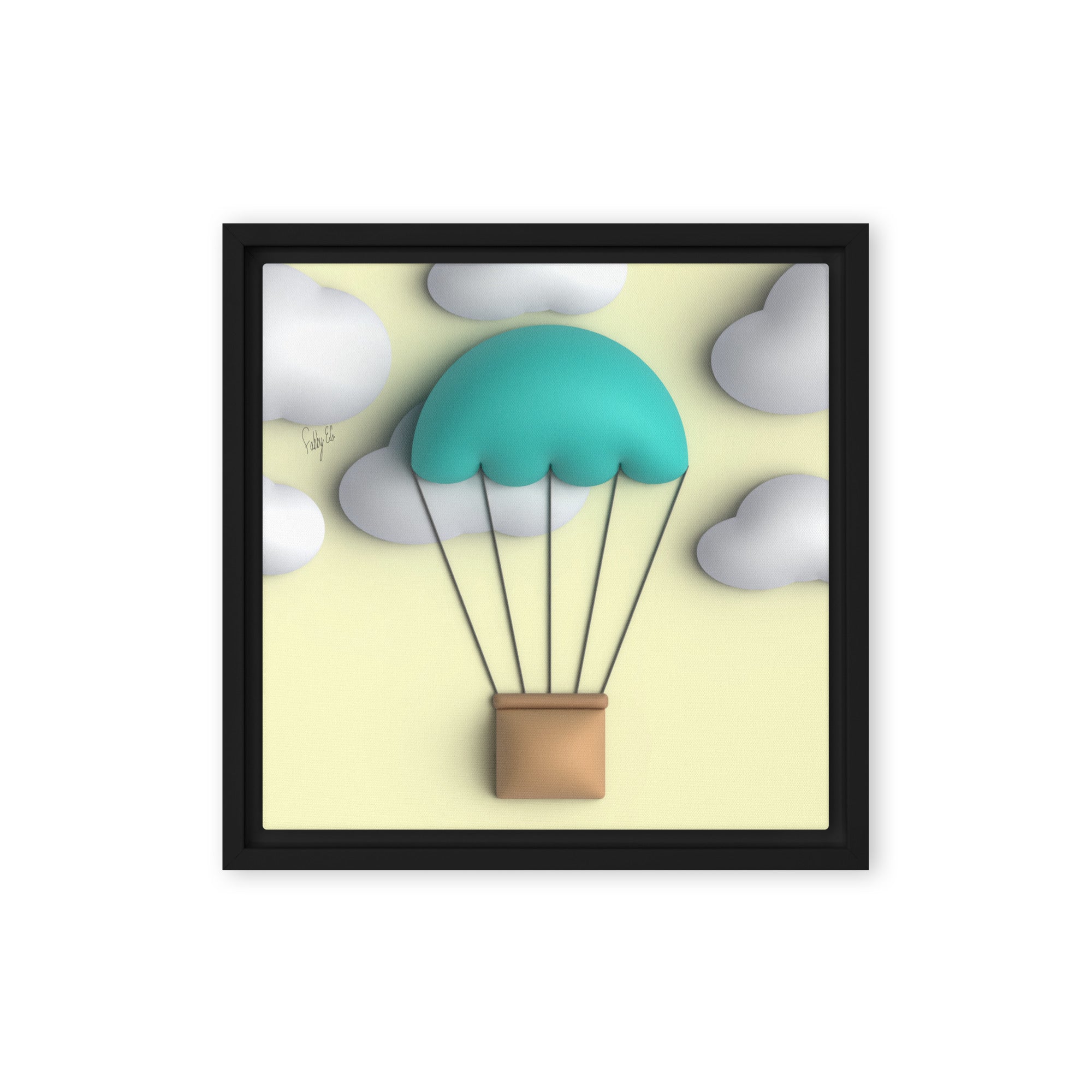 Air ballon framed canvas