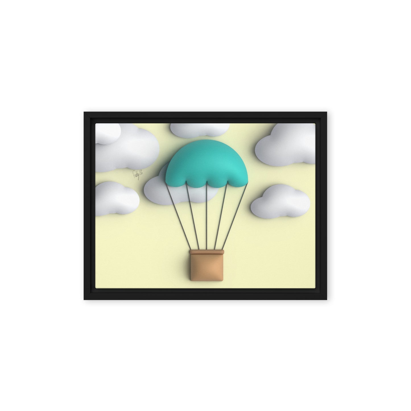 Air ballon framed canvas