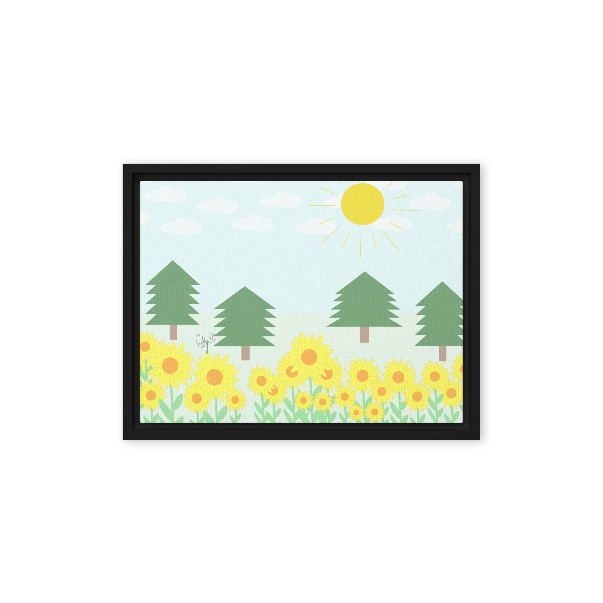 Peace day (horizontal) framed canvas