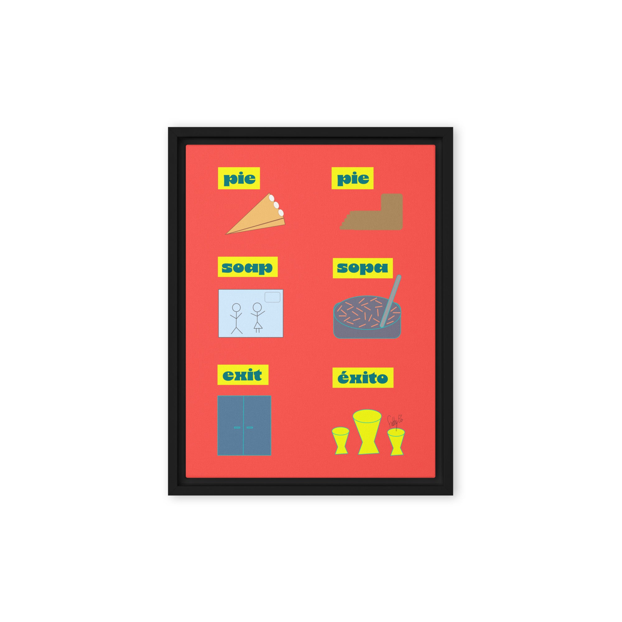 Translation day framed canvas