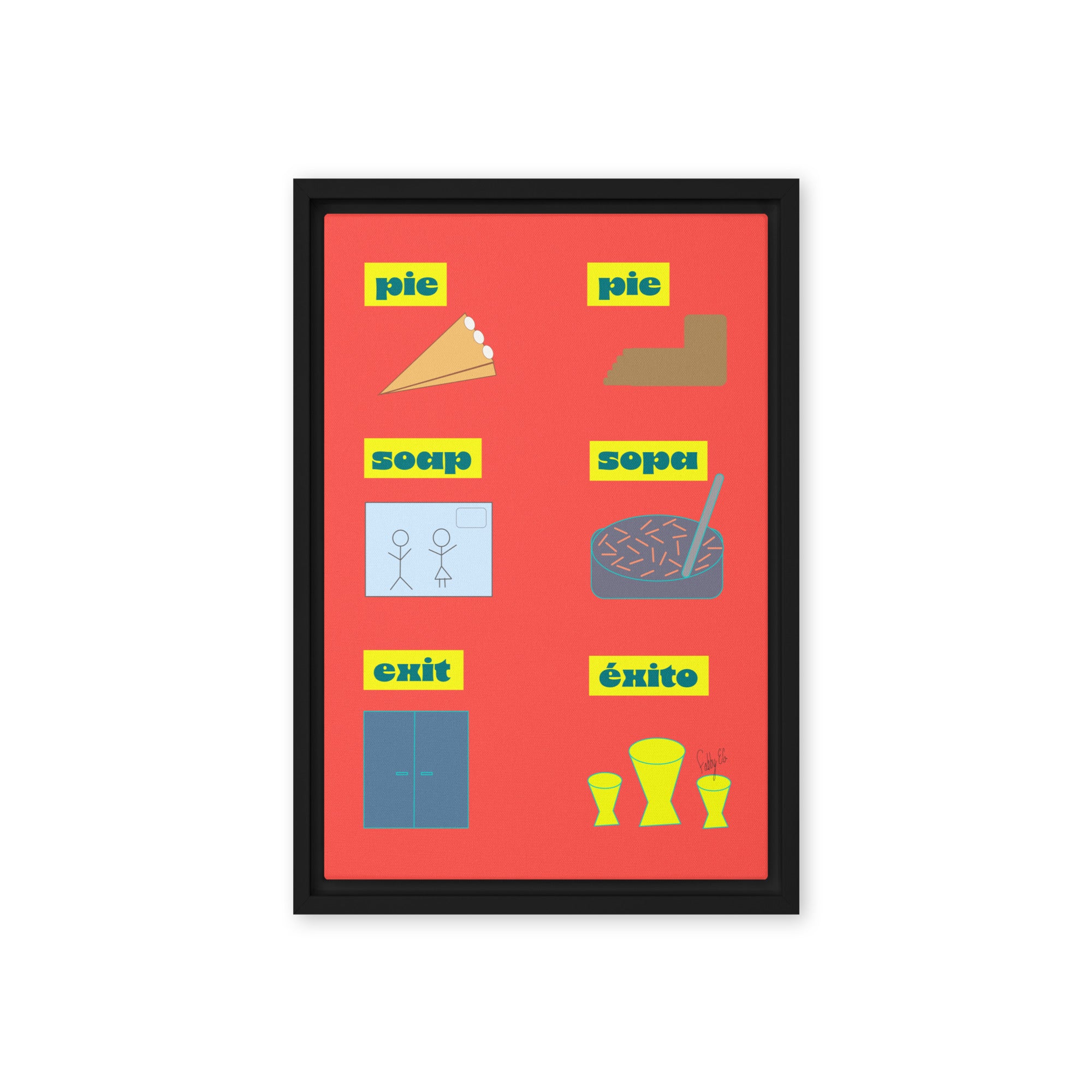 Translation day framed canvas