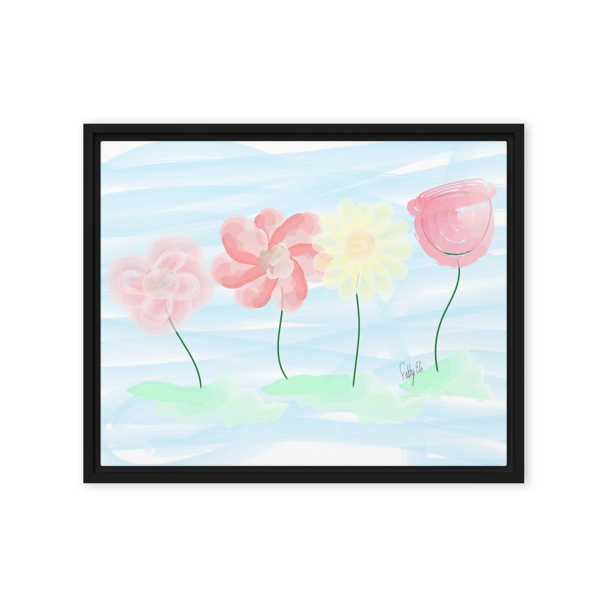 Buy myself flowers framed canvas