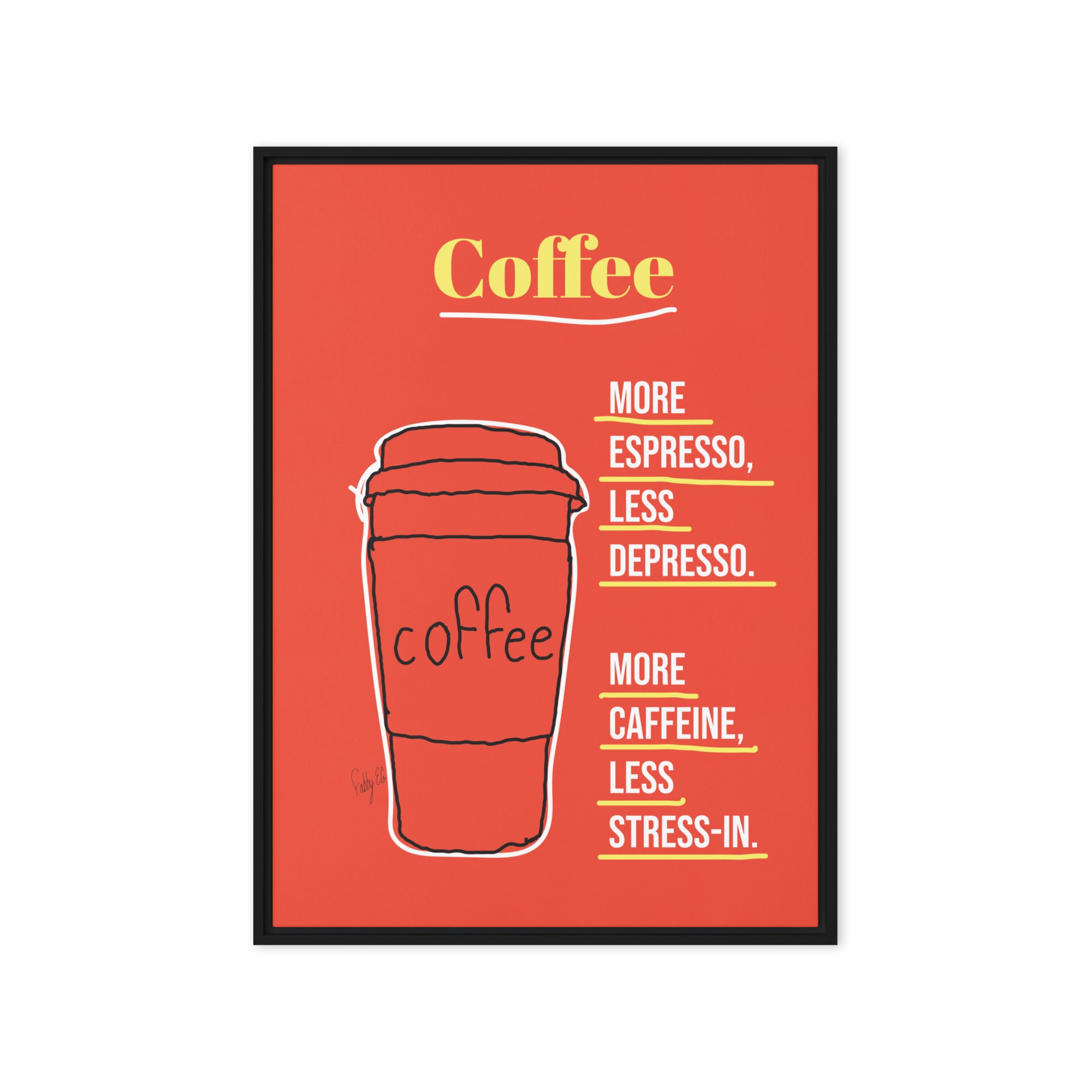 More espresso framed canvas