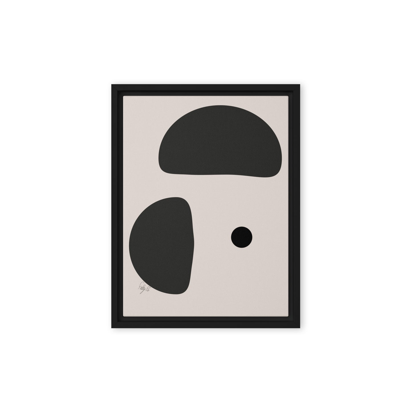 Opposite dots Merino framed canvas