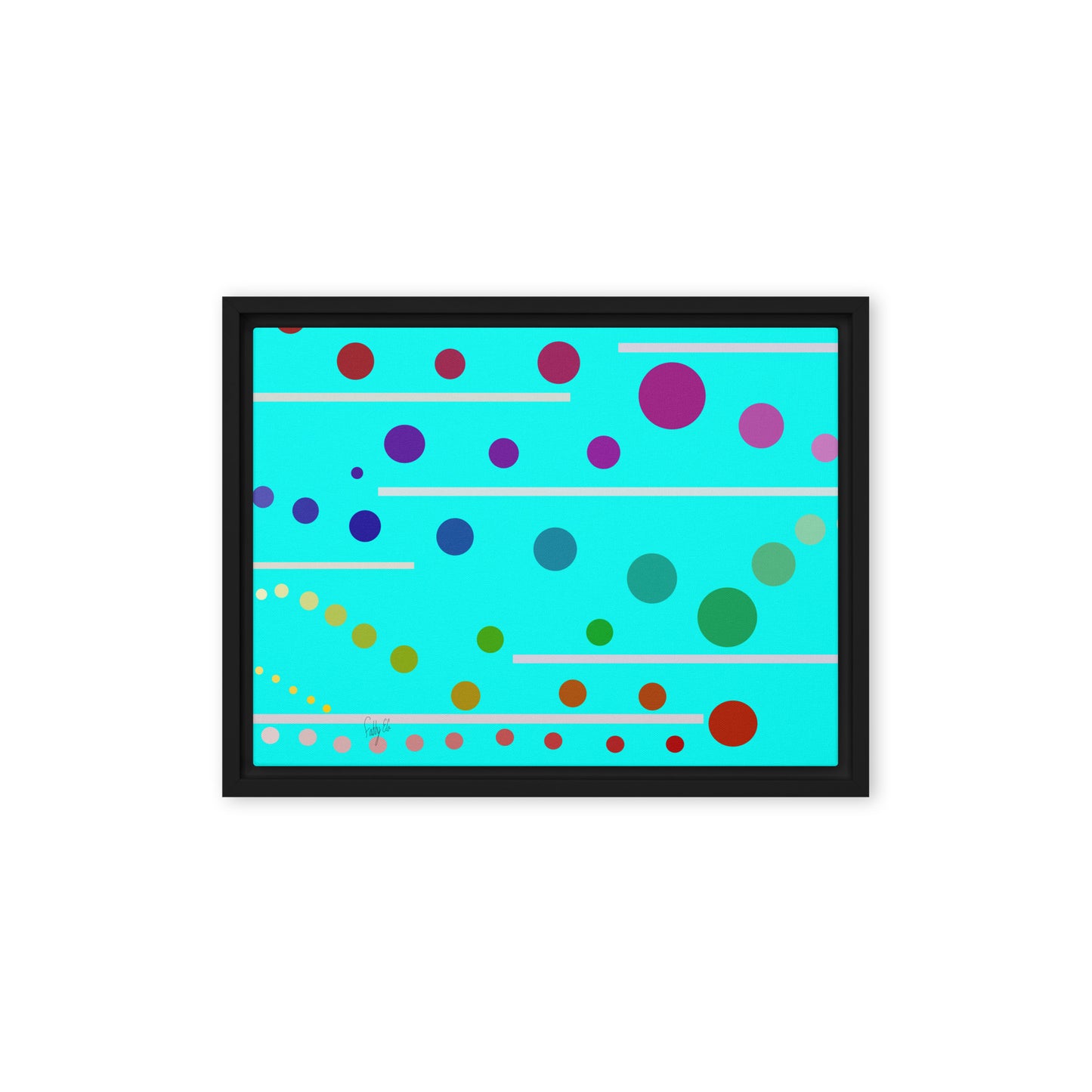 Follow along cyan blue framed canvas