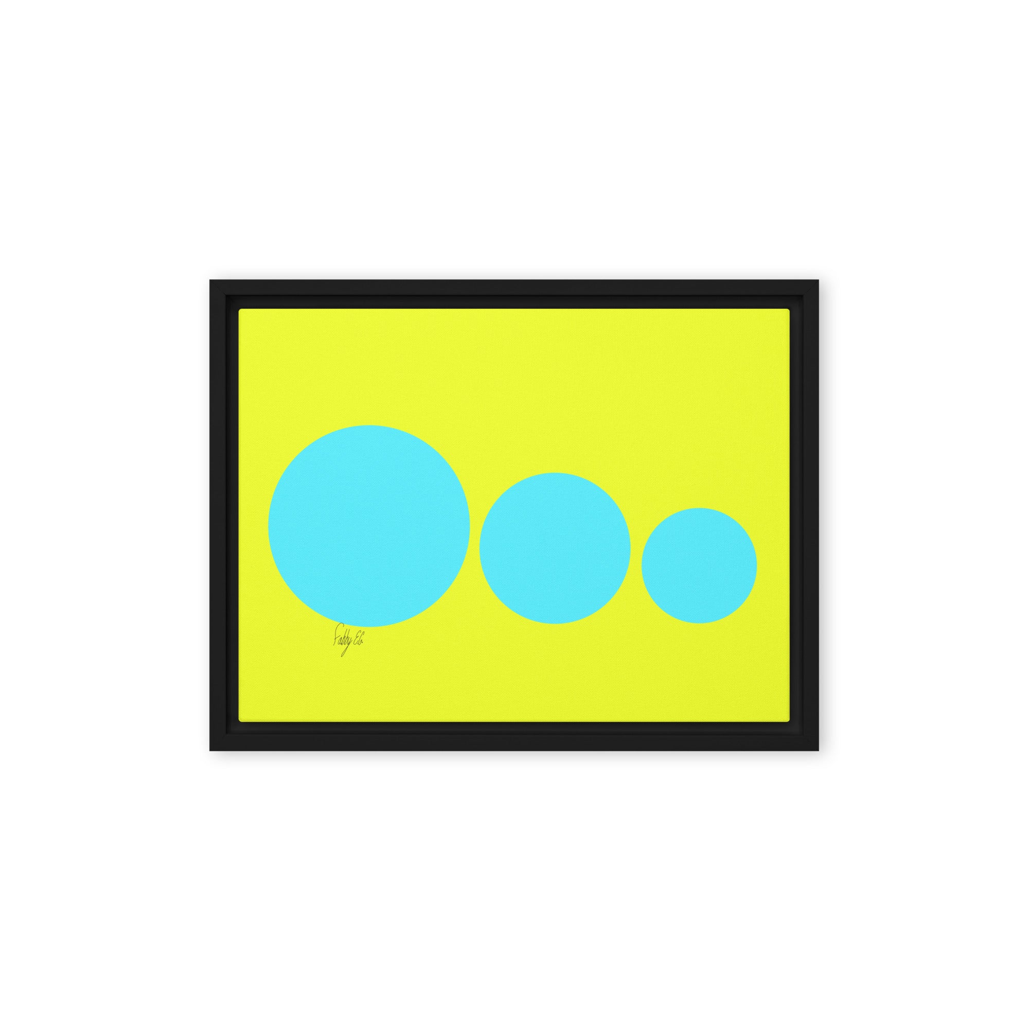 This escalated quickly yellow framed canvas