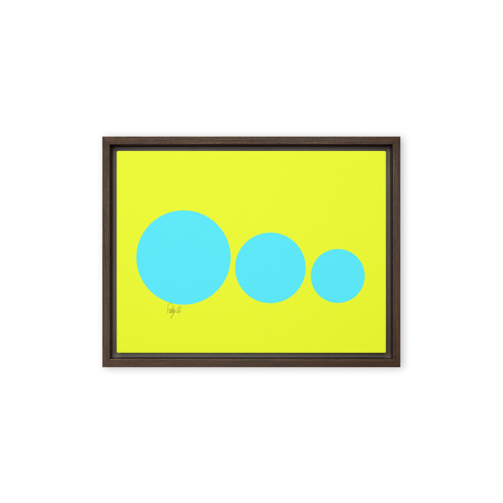 This escalated quickly yellow framed canvas