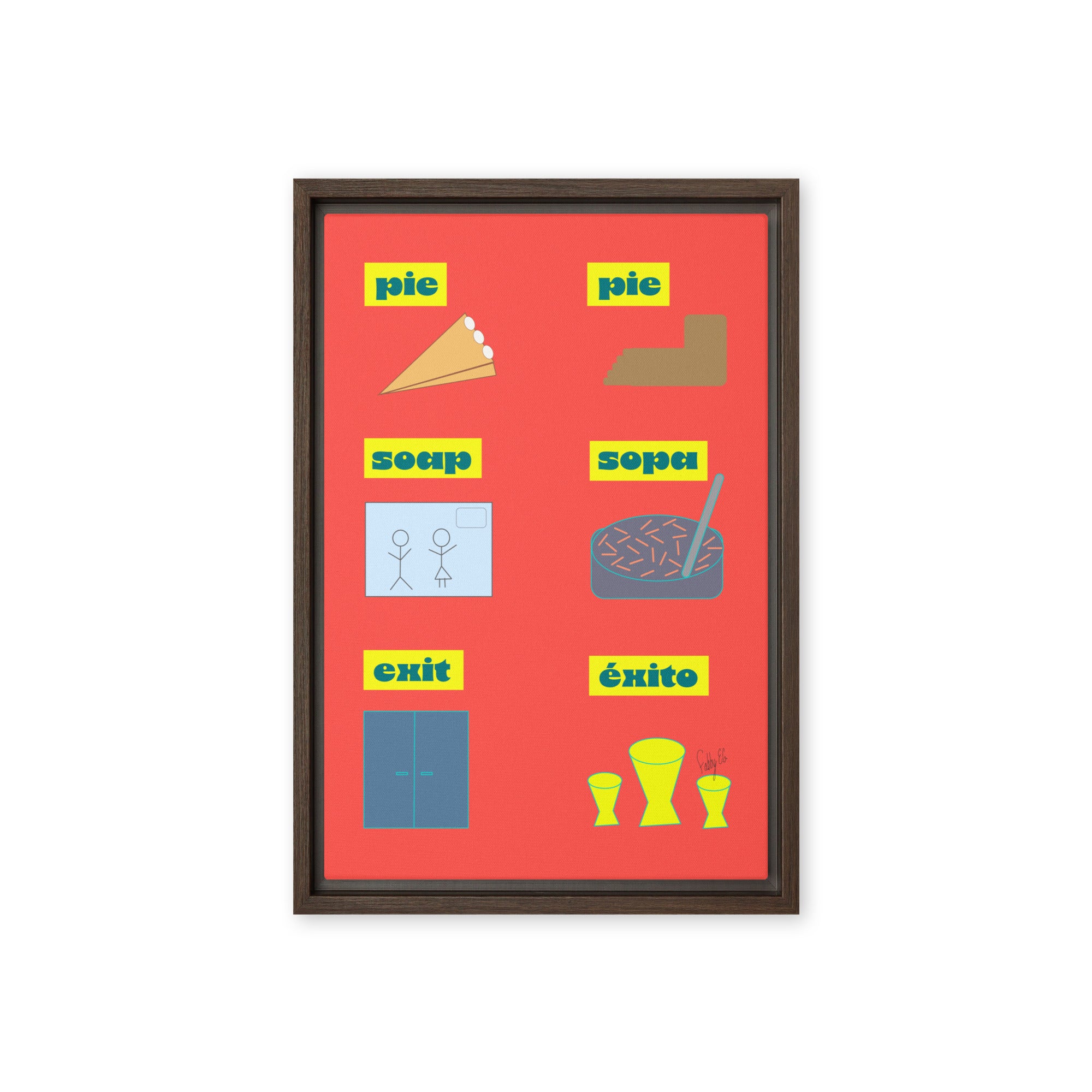 Translation day framed canvas