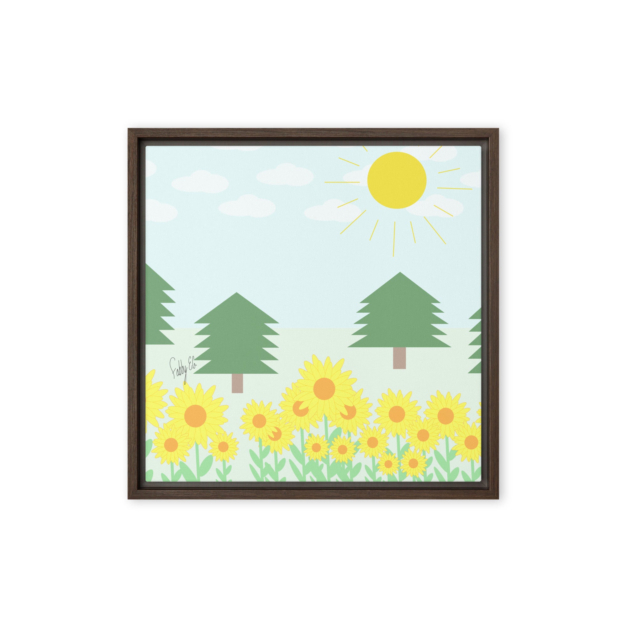 Peace day (horizontal) framed canvas