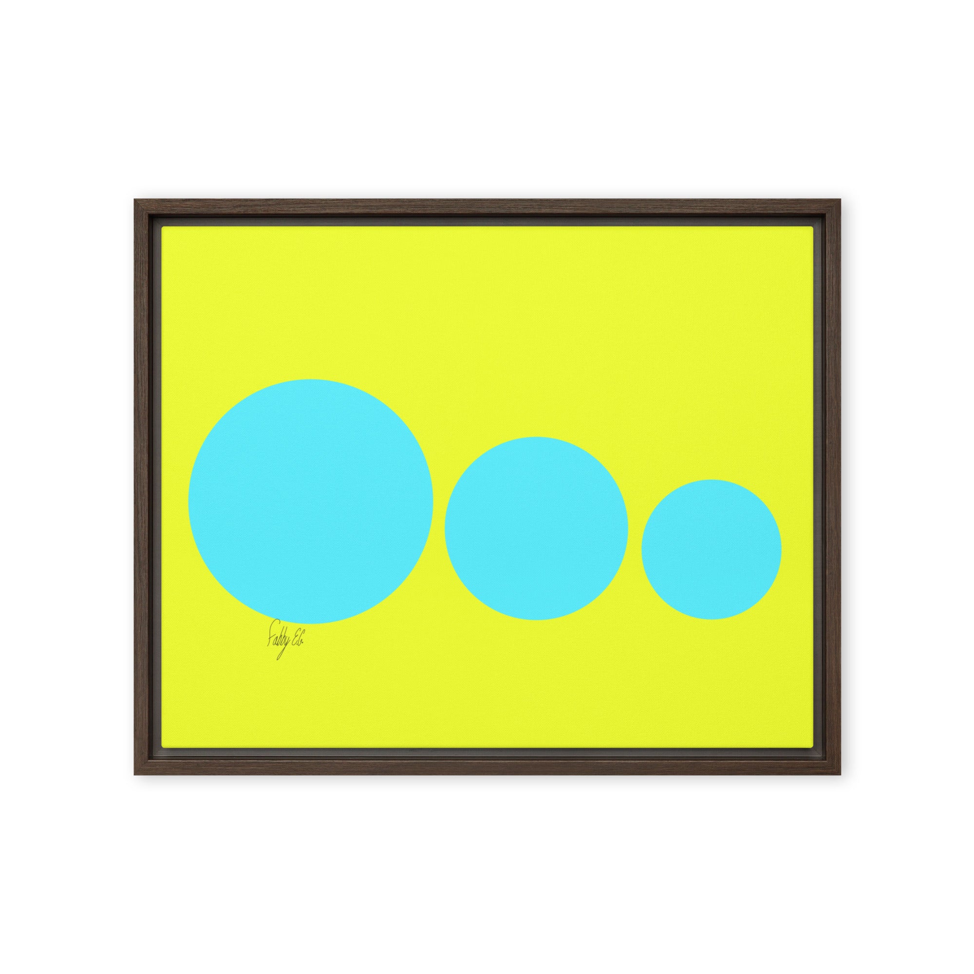 This escalated quickly yellow framed canvas