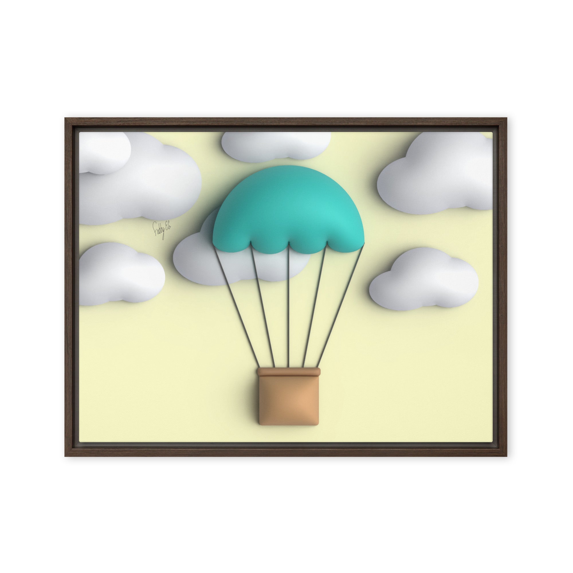 Air ballon framed canvas