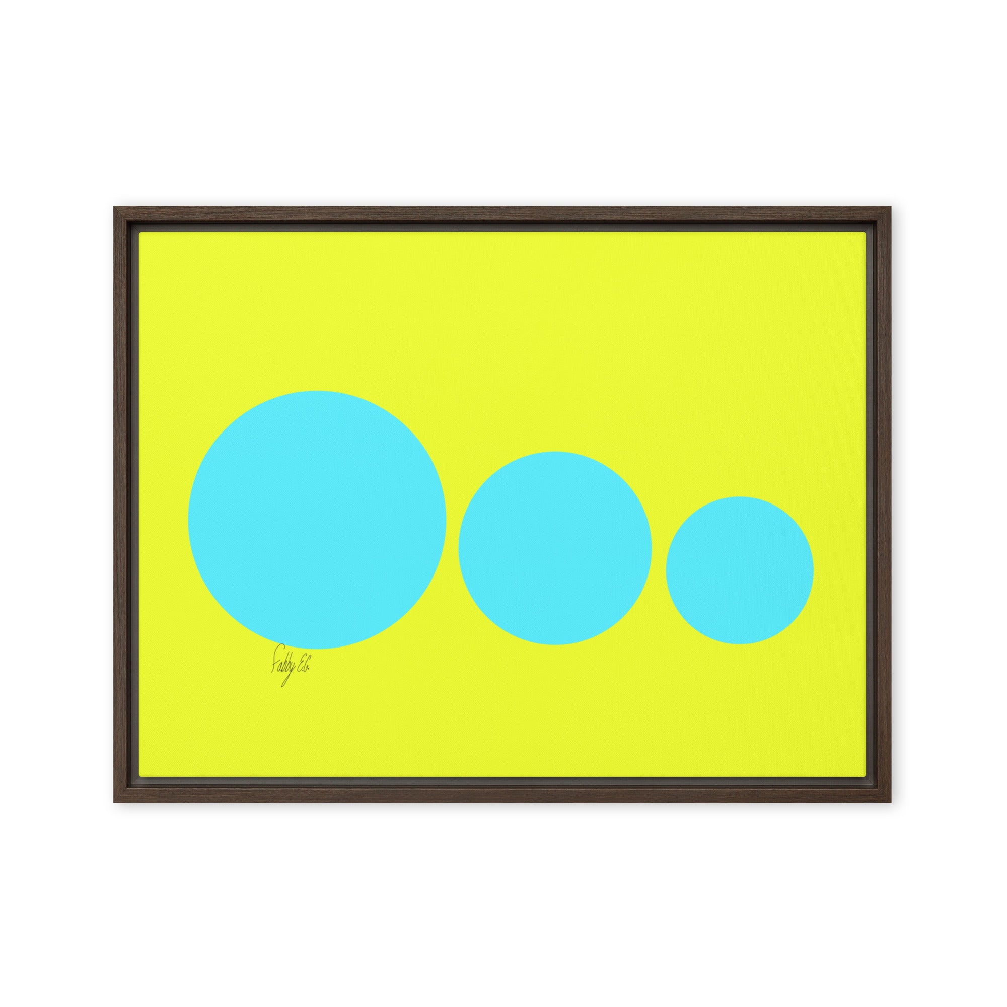 This escalated quickly yellow framed canvas