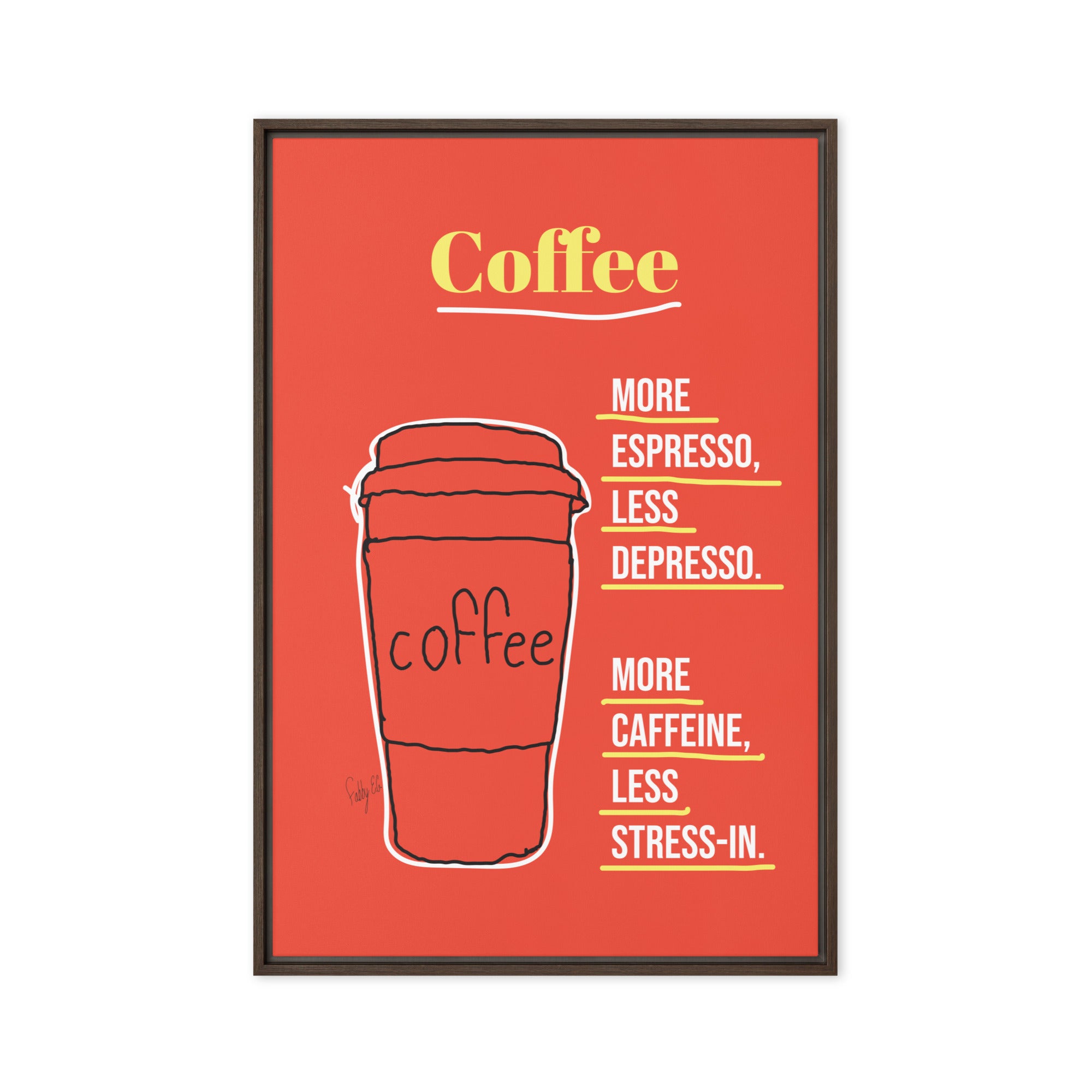More espresso framed canvas