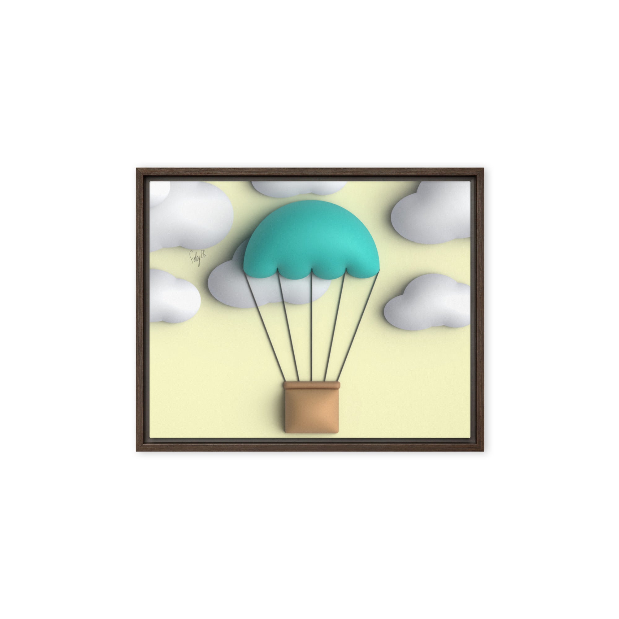 Air ballon framed canvas