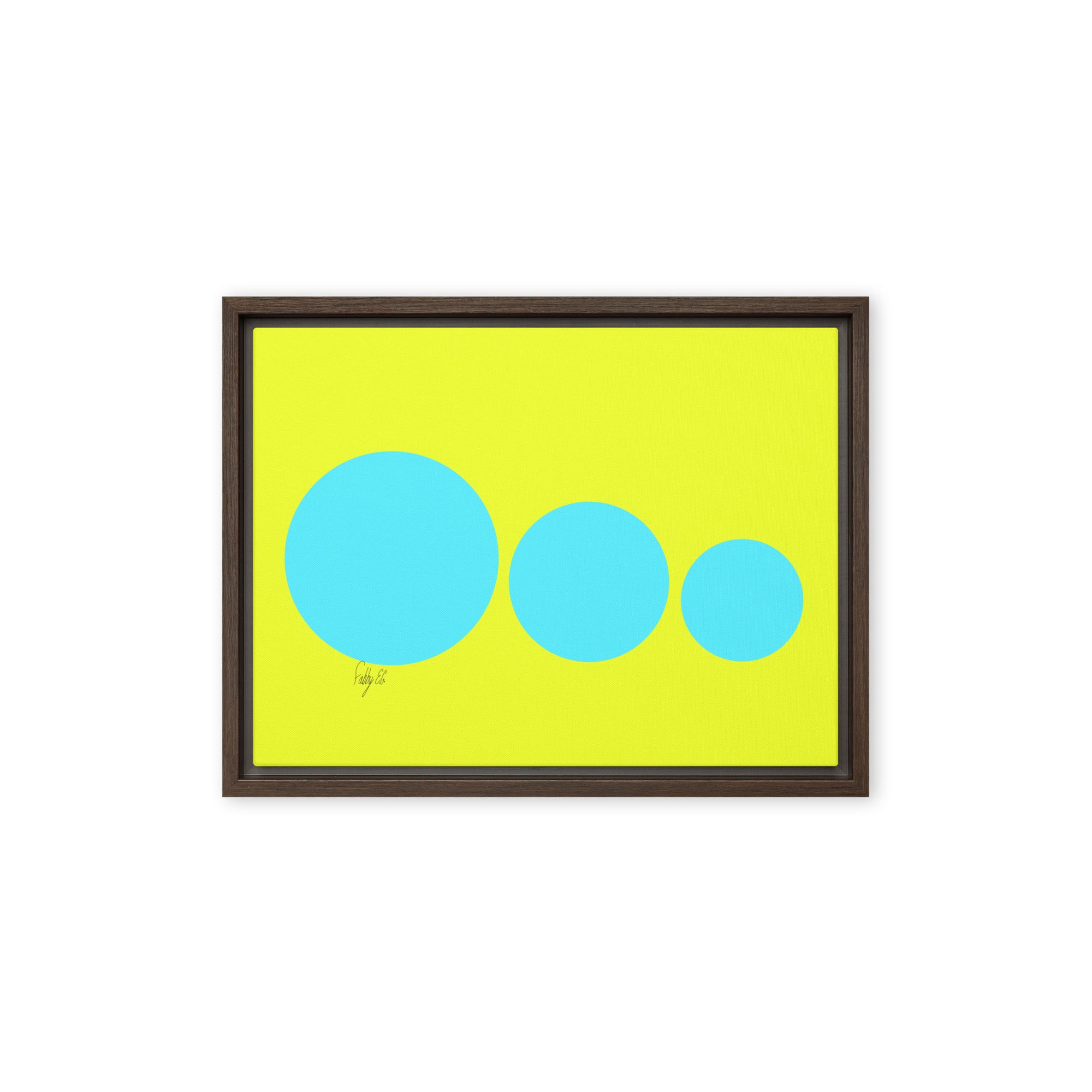 This escalated quickly yellow framed canvas