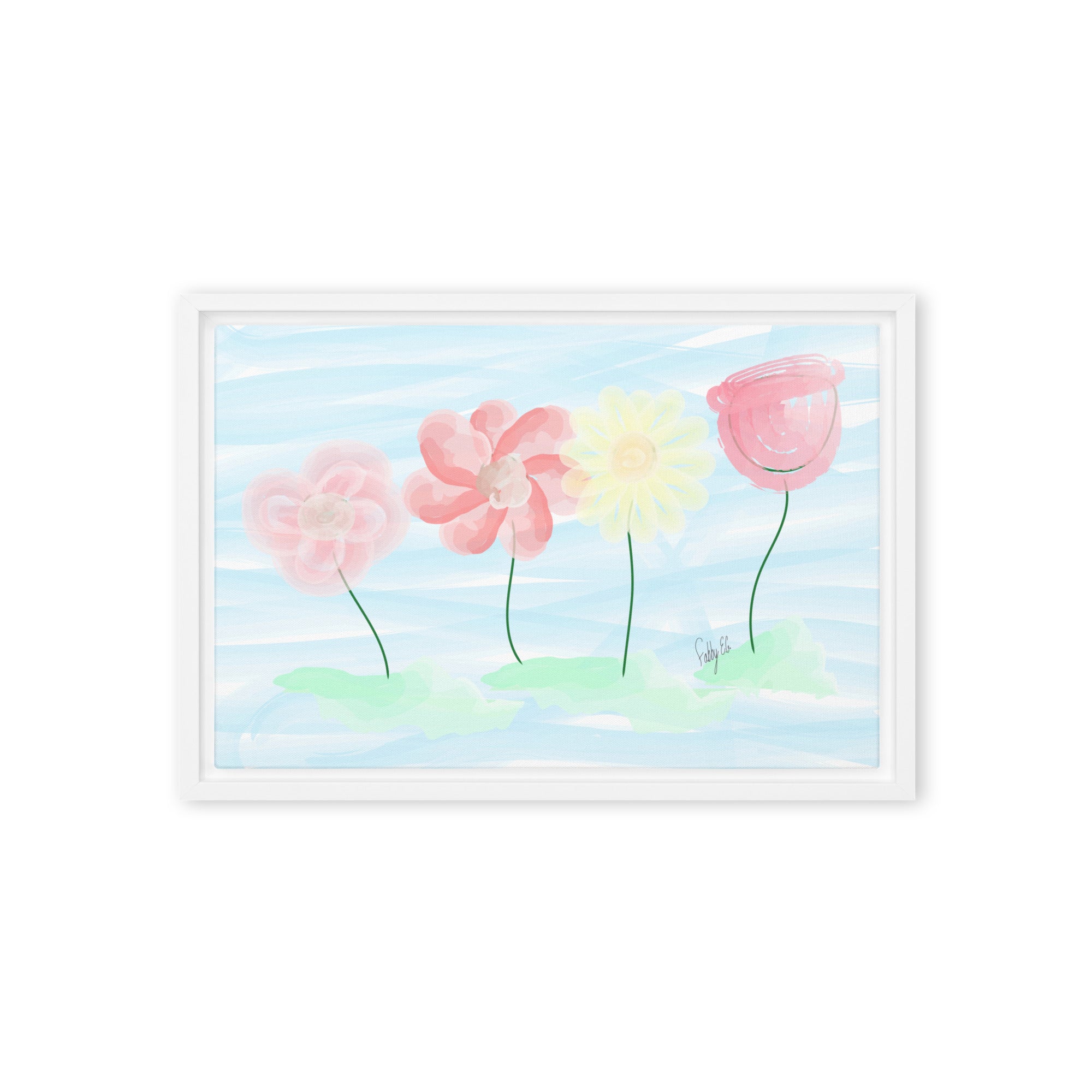 Buy myself flowers framed canvas