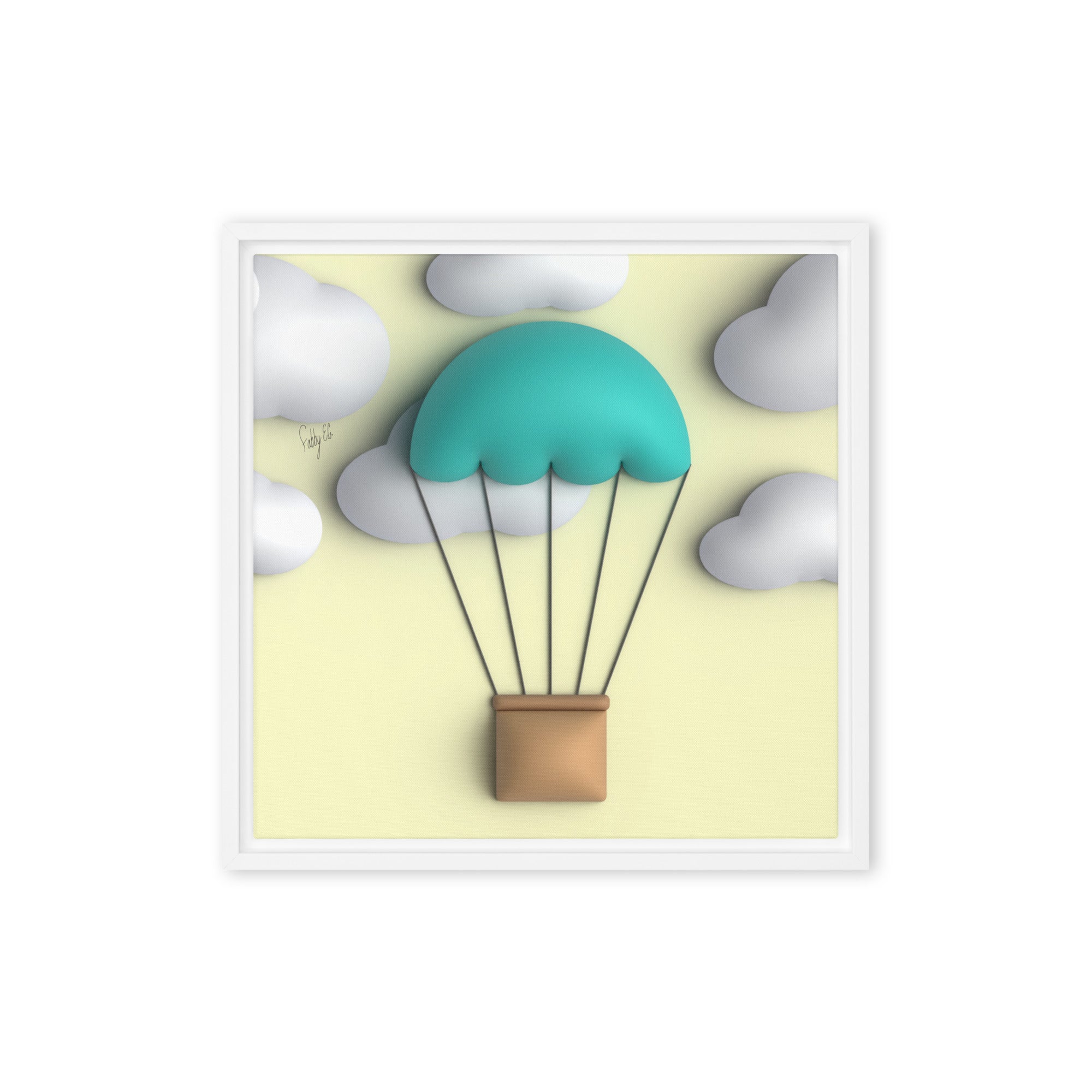 Air ballon framed canvas