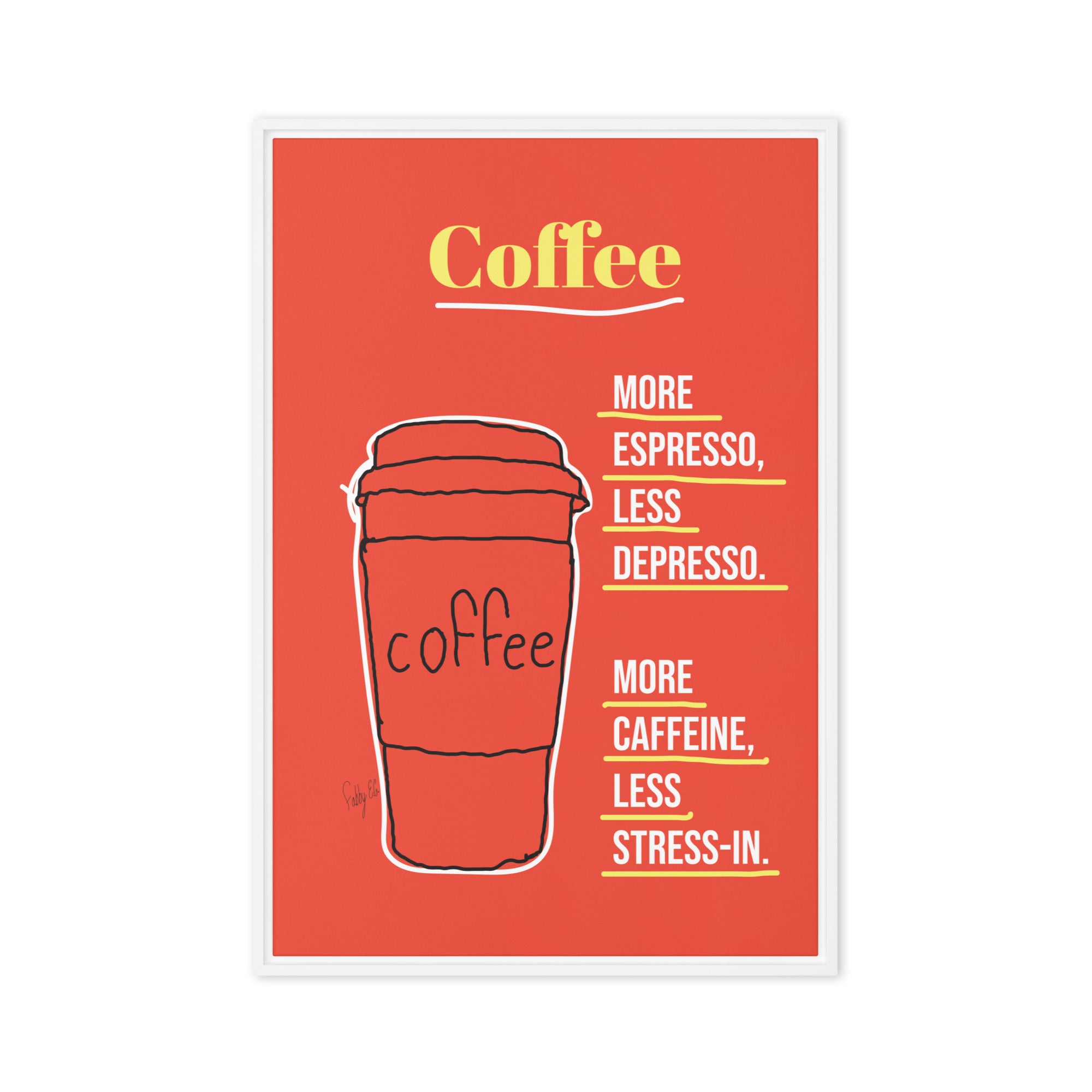 More espresso framed canvas