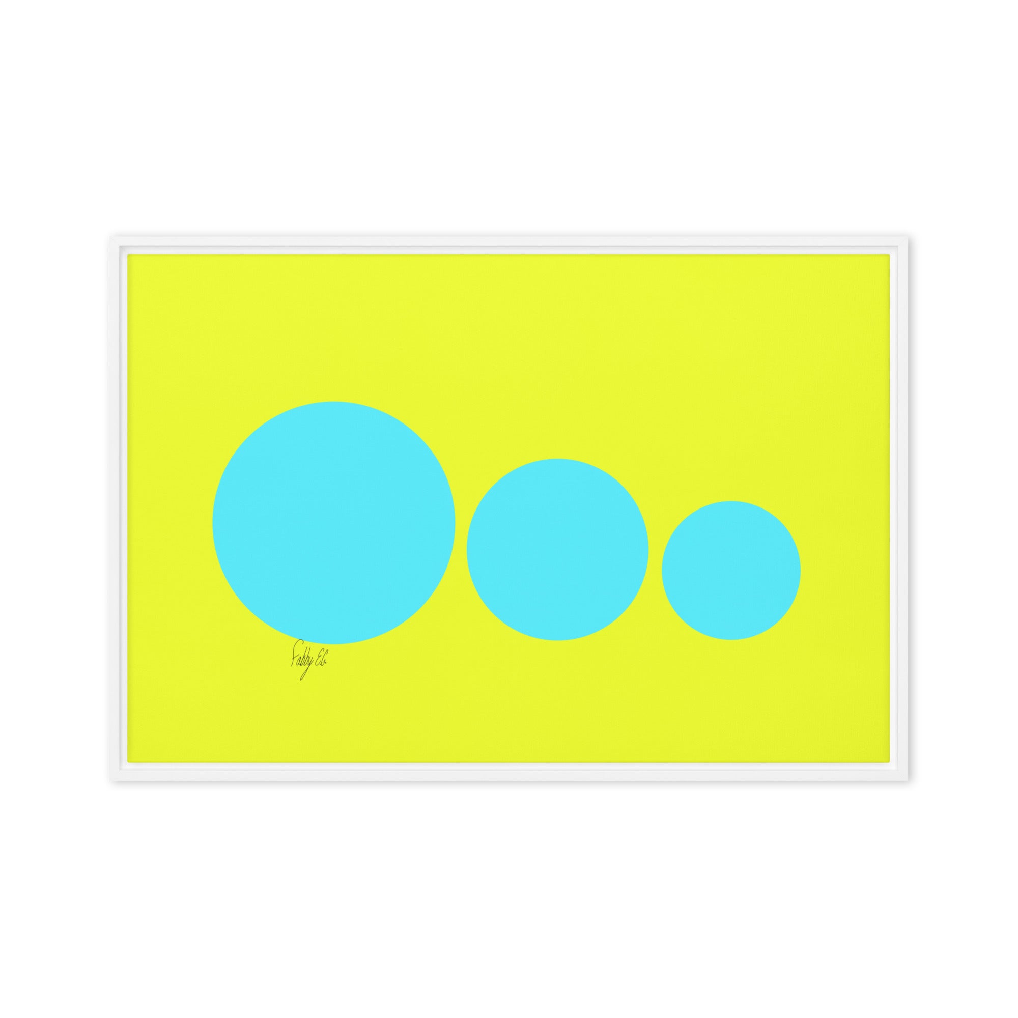 This escalated quickly yellow framed canvas