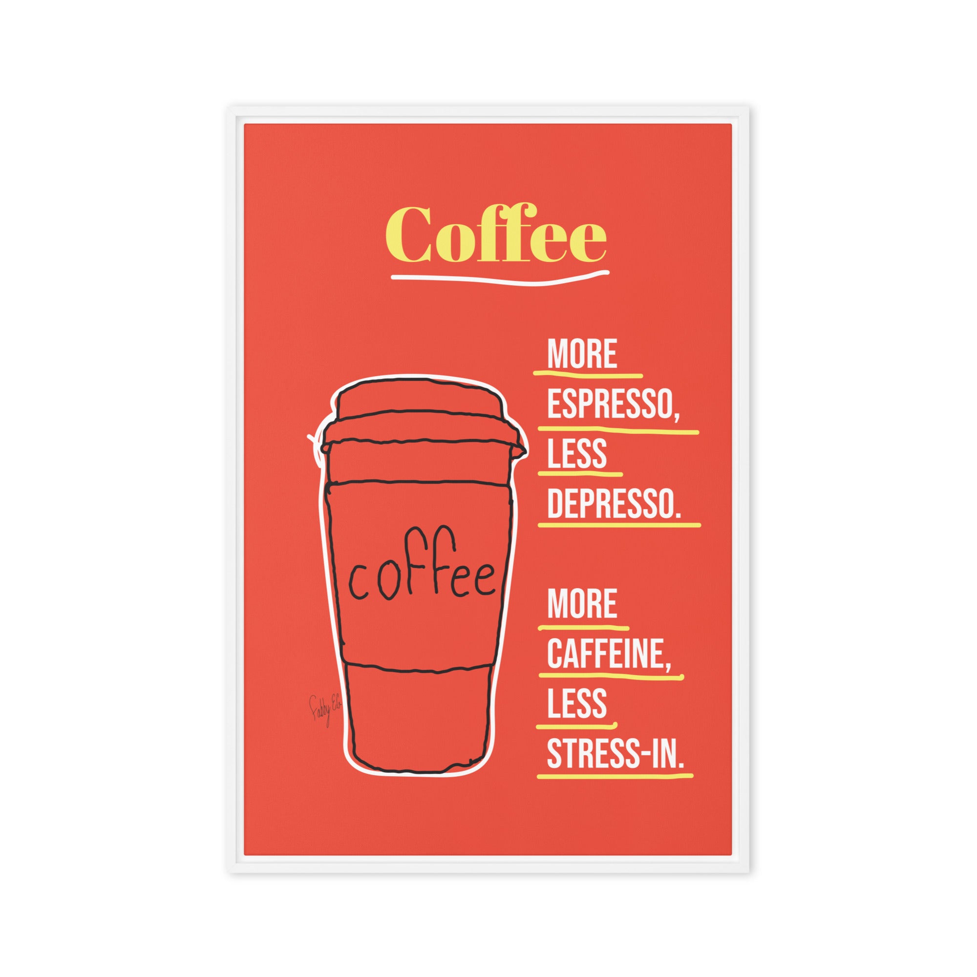 More espresso framed canvas