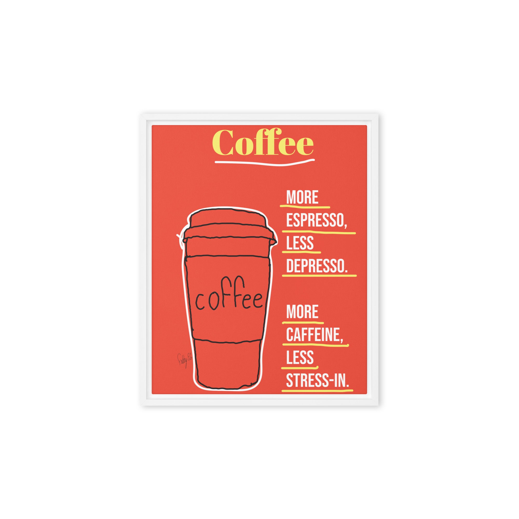 More espresso framed canvas