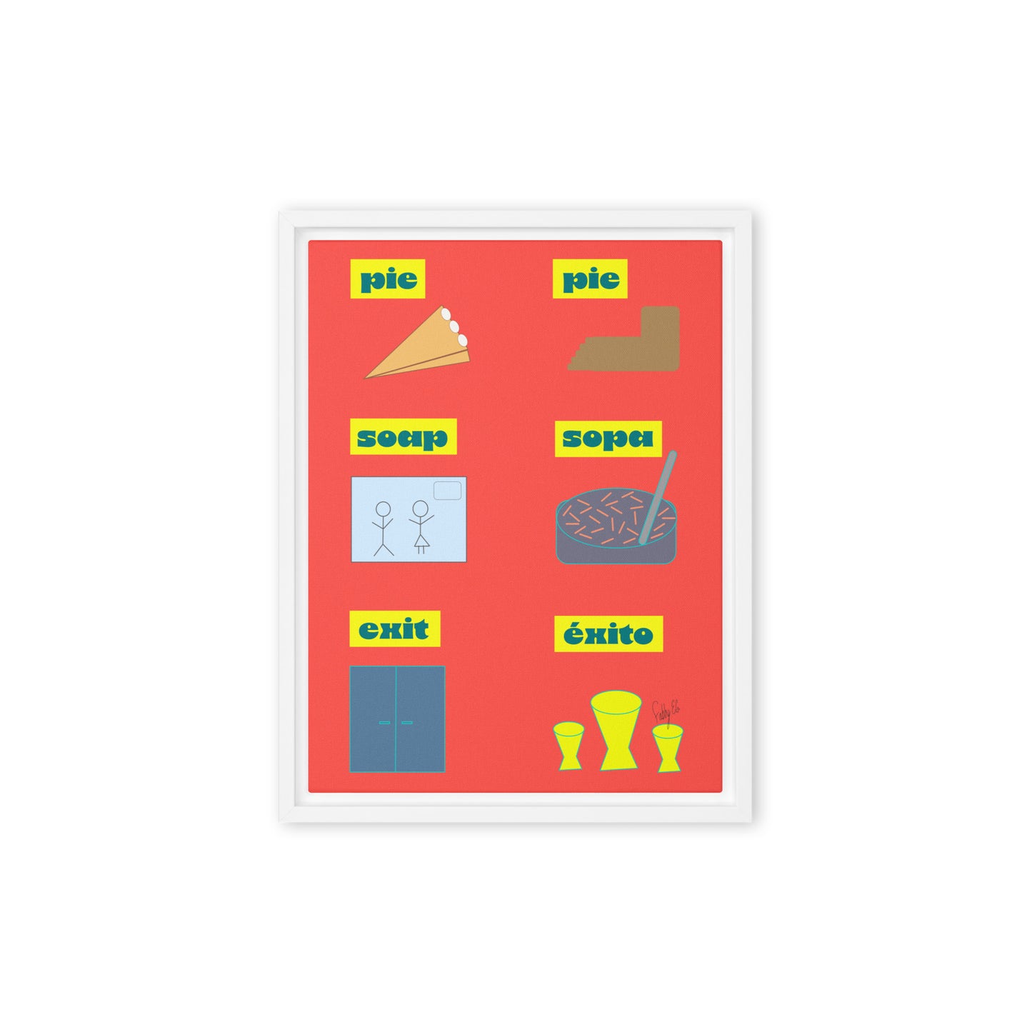 Translation day framed canvas