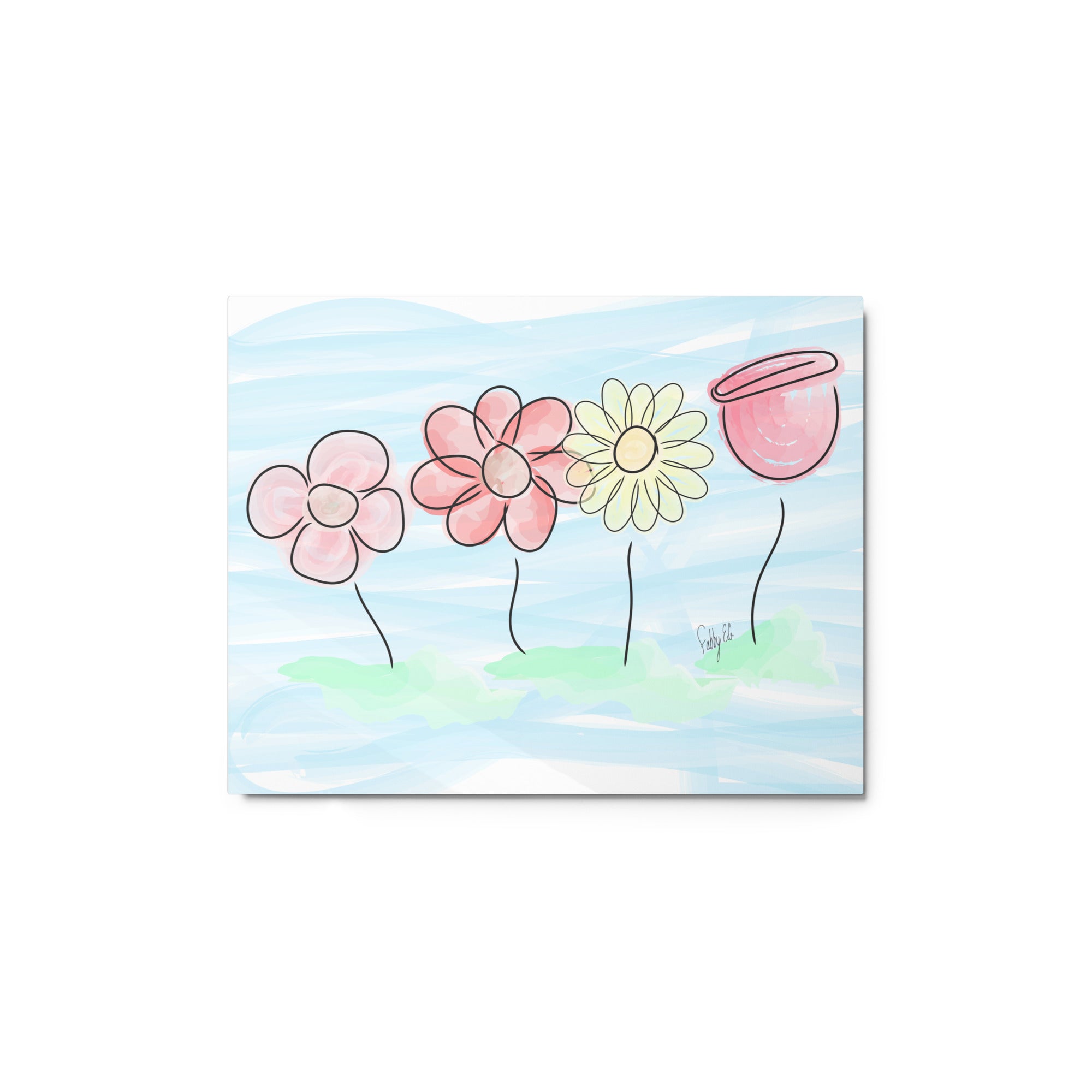 Buying myself four flowers metal prints