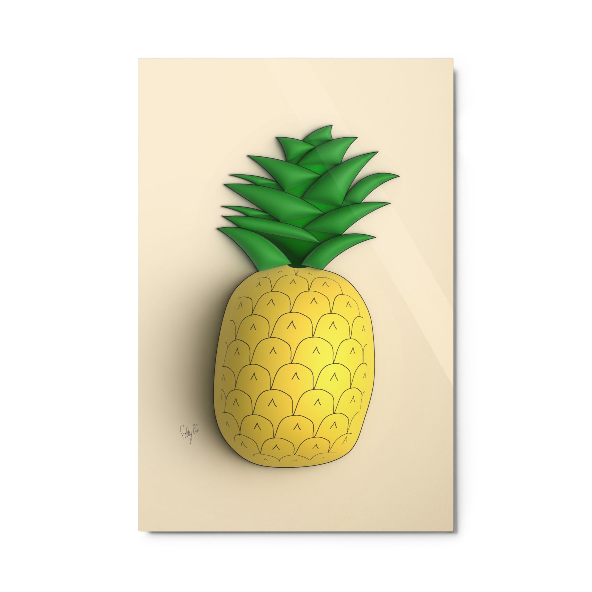 Pineapple 3D metal prints