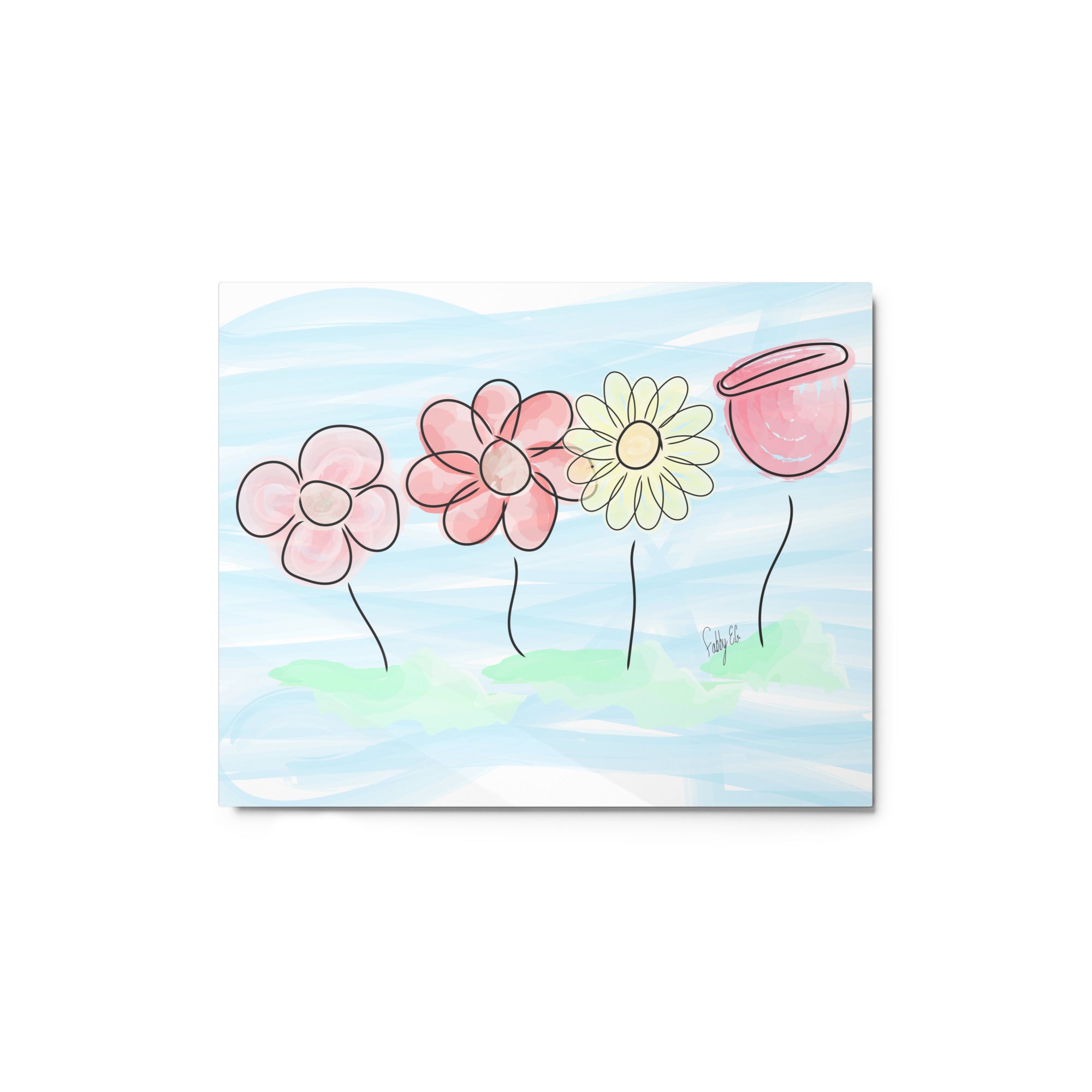 Buying myself four flowers metal prints