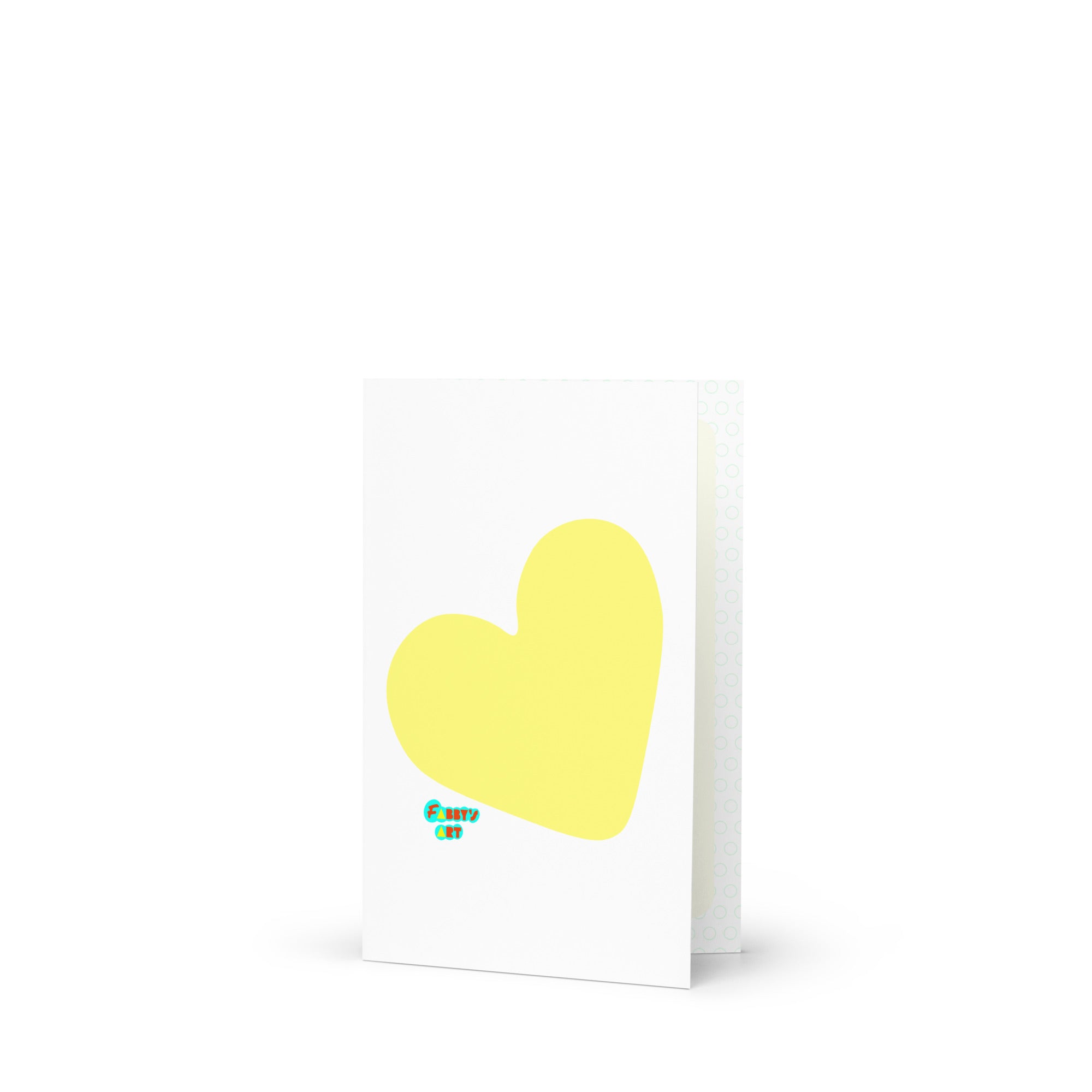 Yellow heart, Greeting Card
