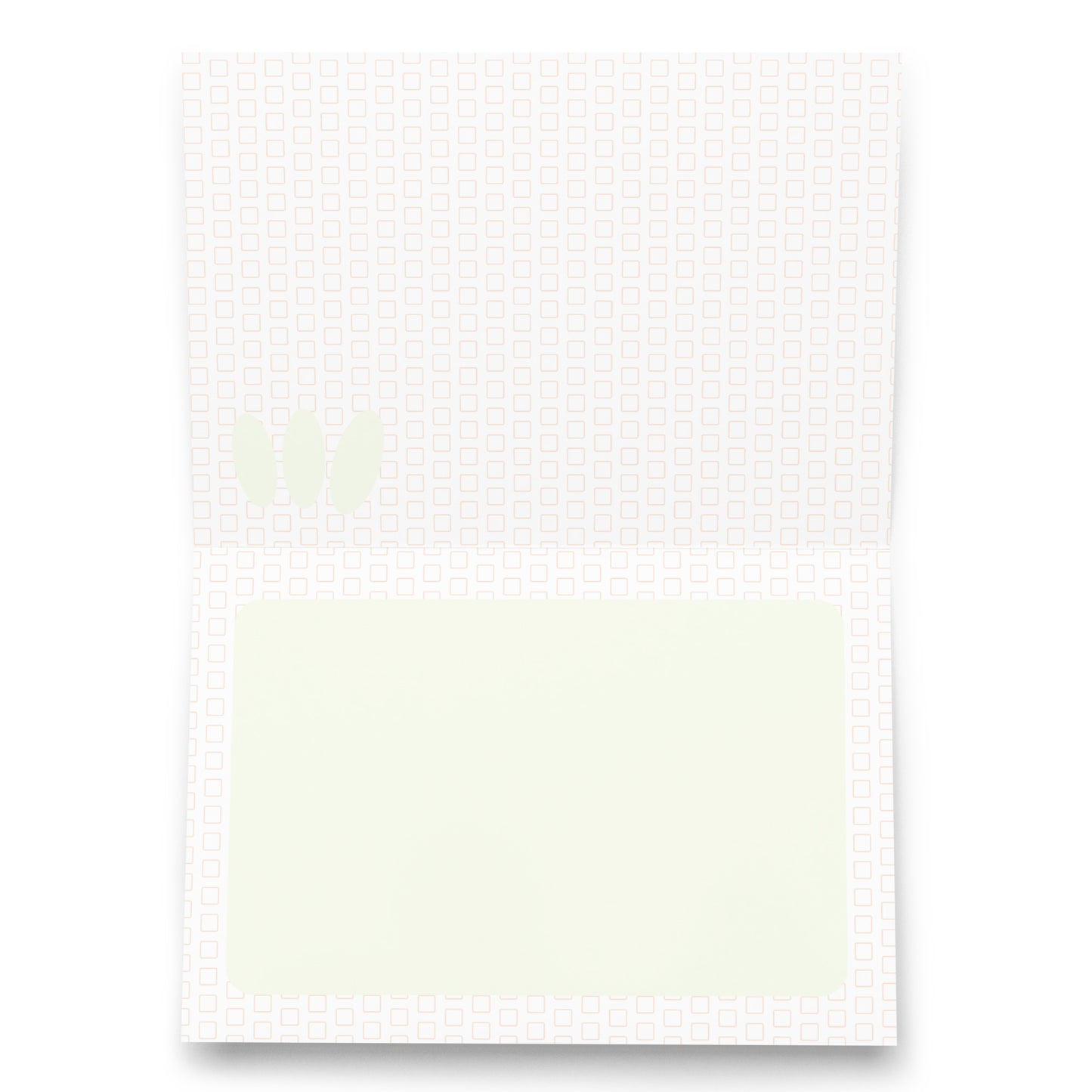 Blue car in green, Greeting Card