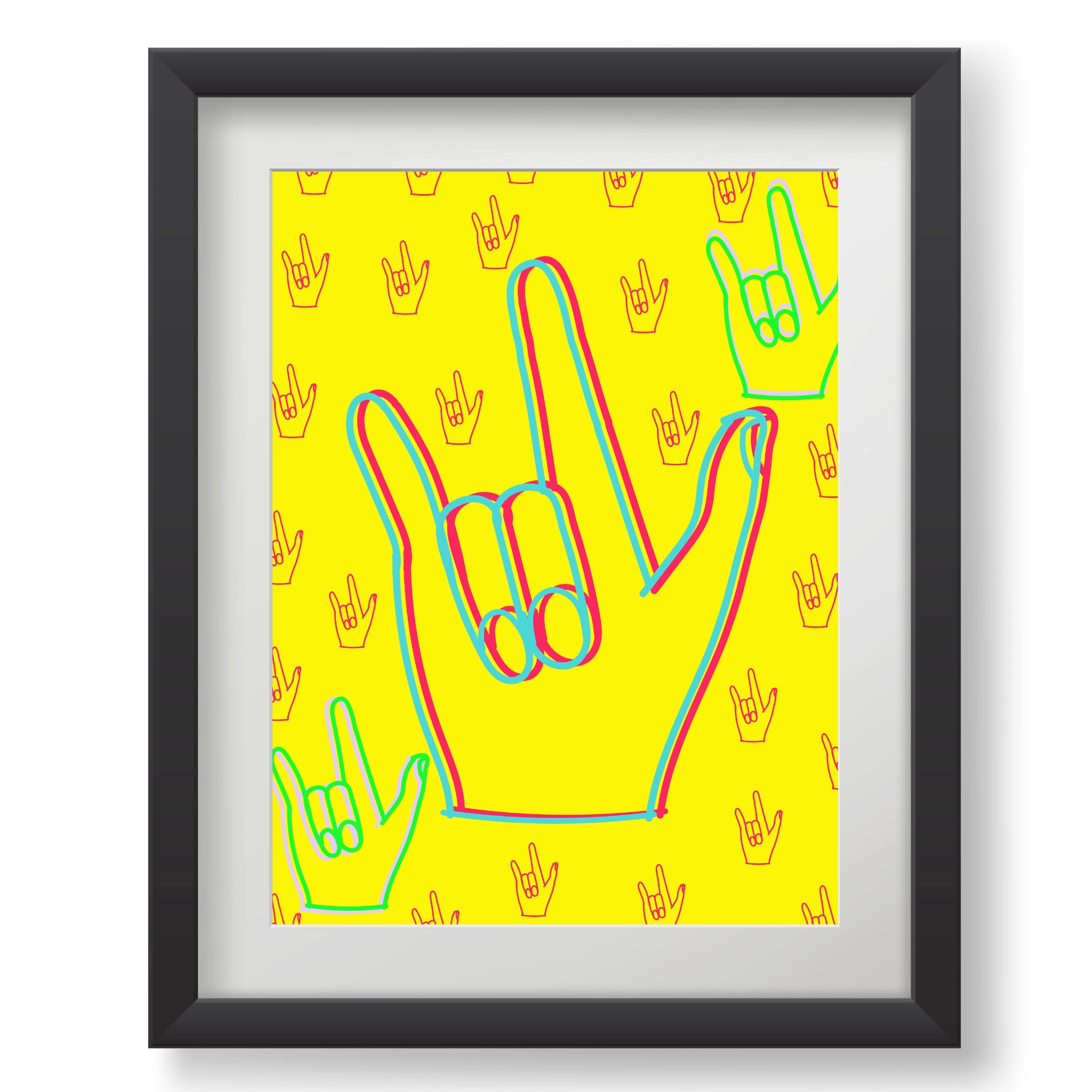 I love you sign language, (enhanced matte paper) Poster