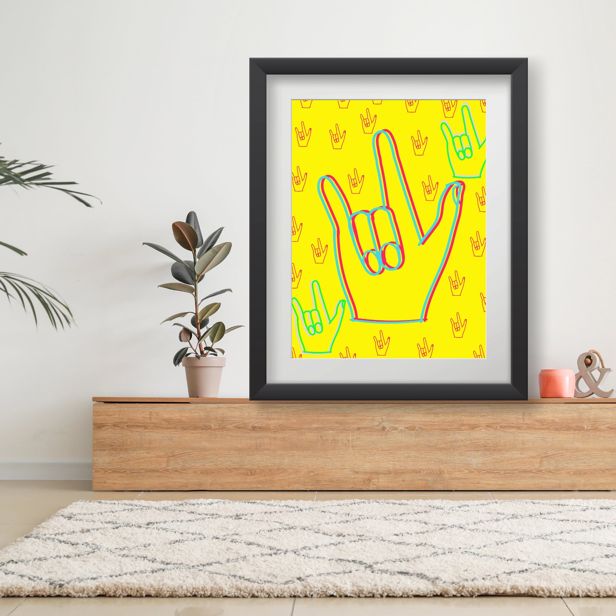 I love you sign language, (enhanced matte paper) Poster