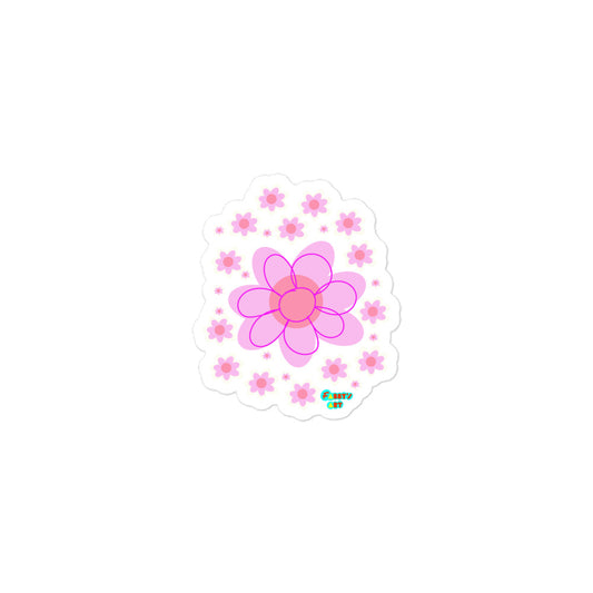 Pink Flower, Kiss-Cut Sticker