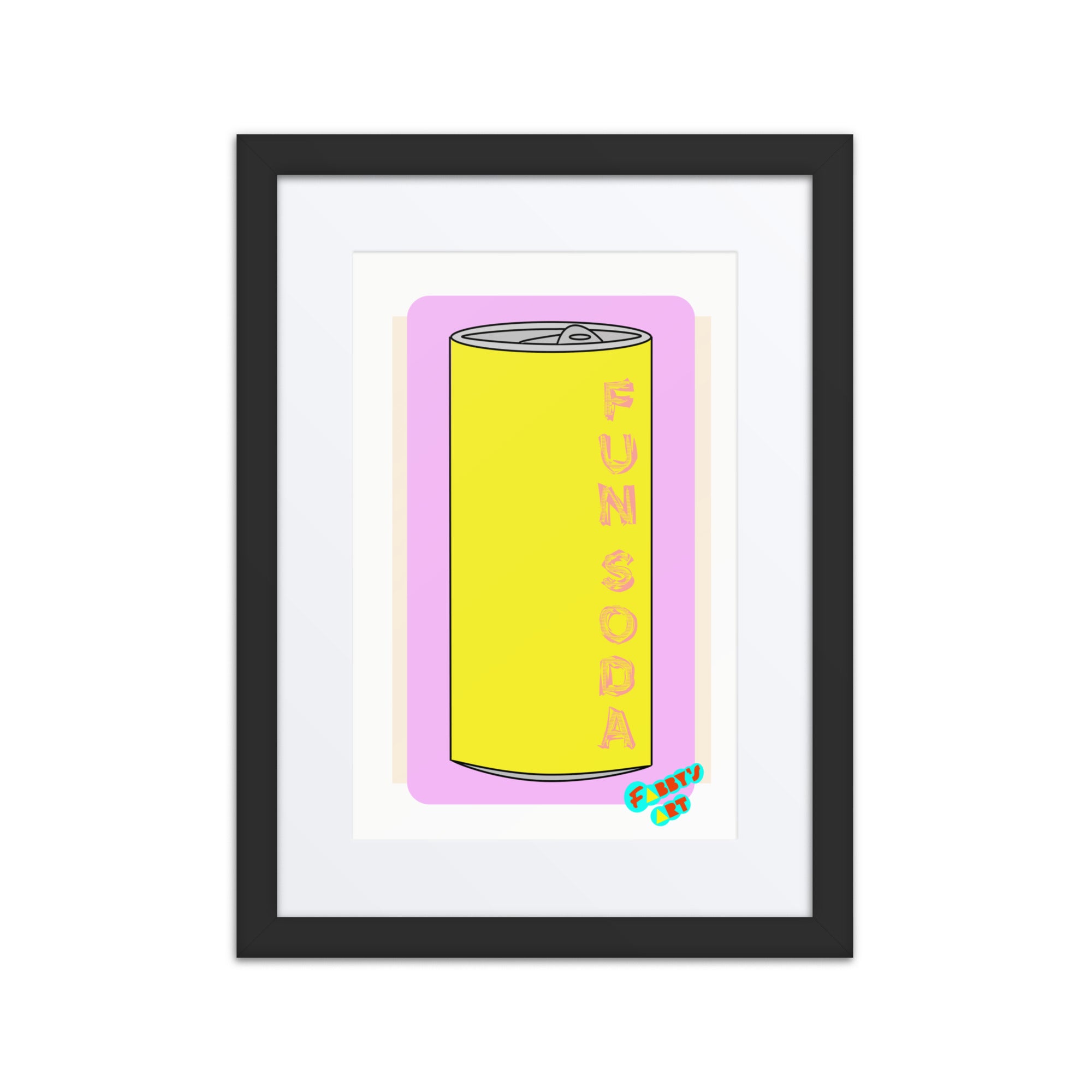 Fun soda 2D, Framed poster with Mat