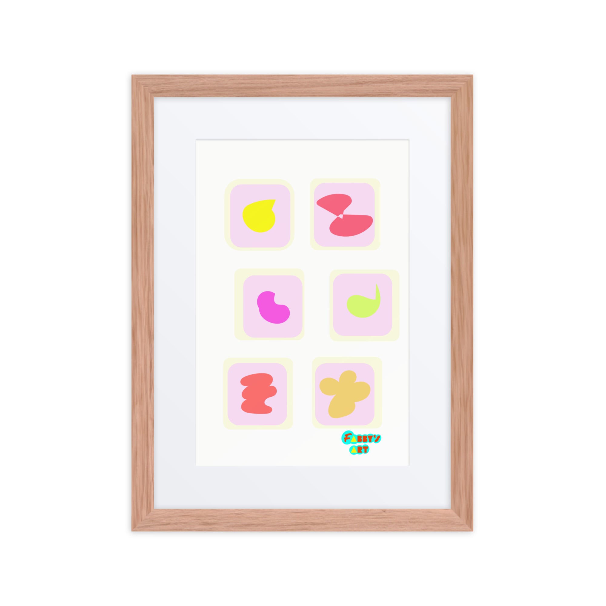 Triangular petals, Framed poster with Mat