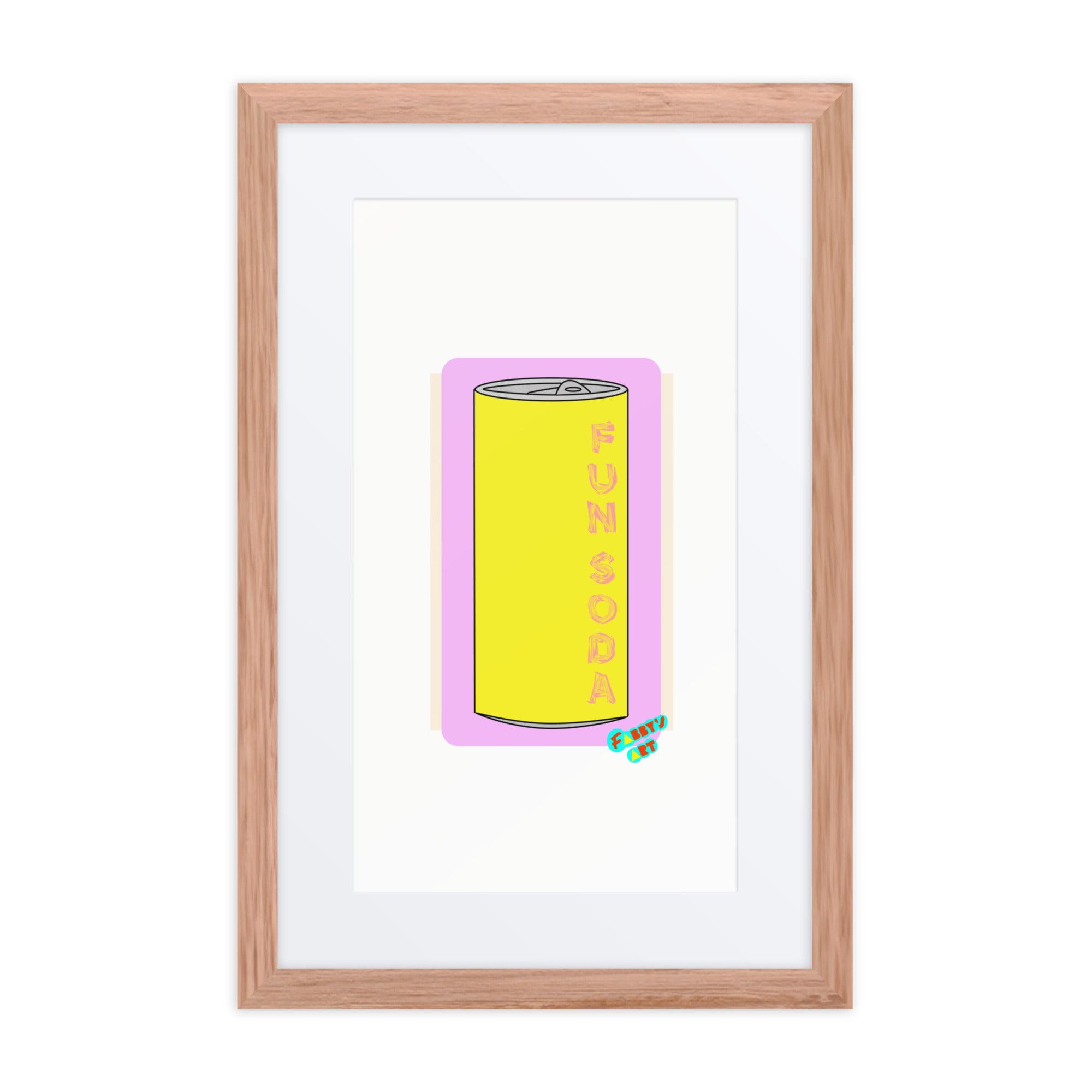 Fun soda 2D, Framed poster with Mat