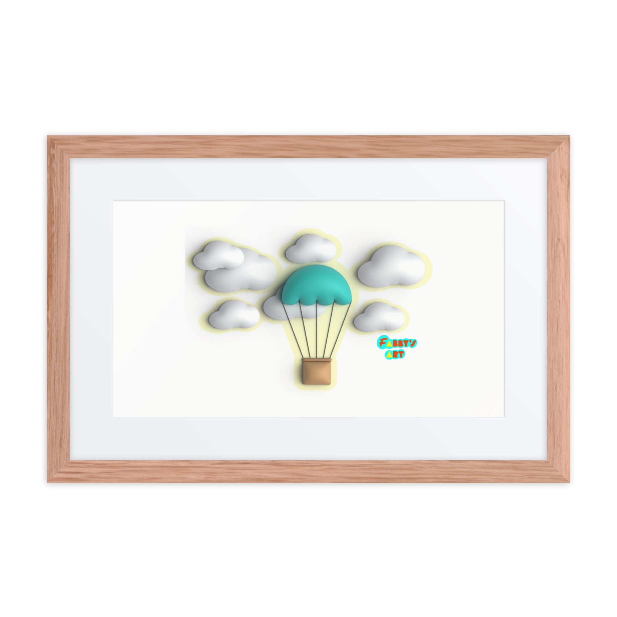 Air ballon, Framed poster with Mat