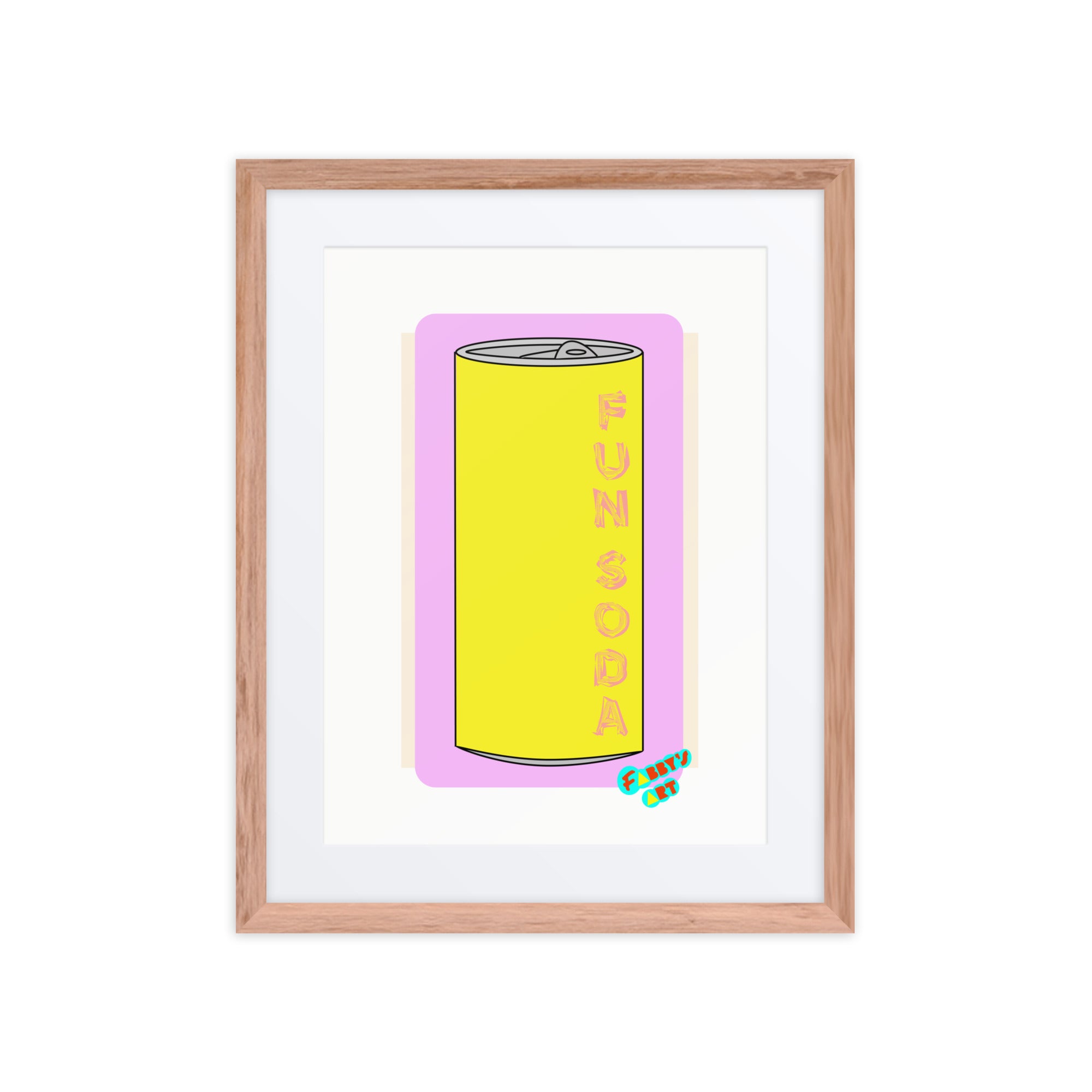 Fun soda 2D, Framed poster with Mat