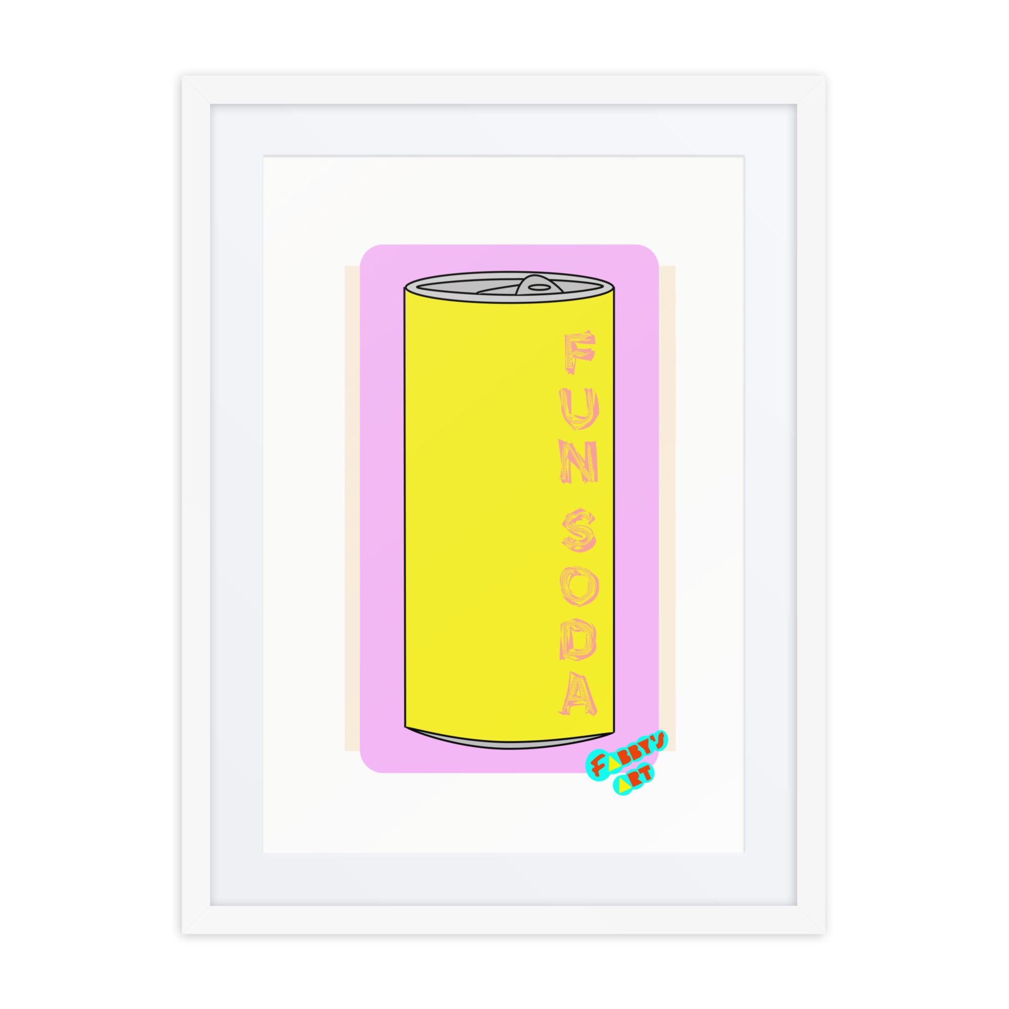Fun soda 2D, Framed poster with Mat