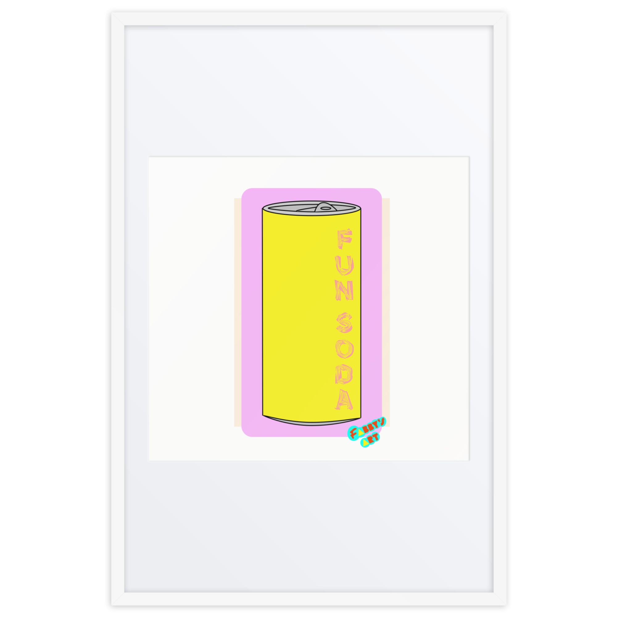 Fun soda 2D, Framed poster with Mat