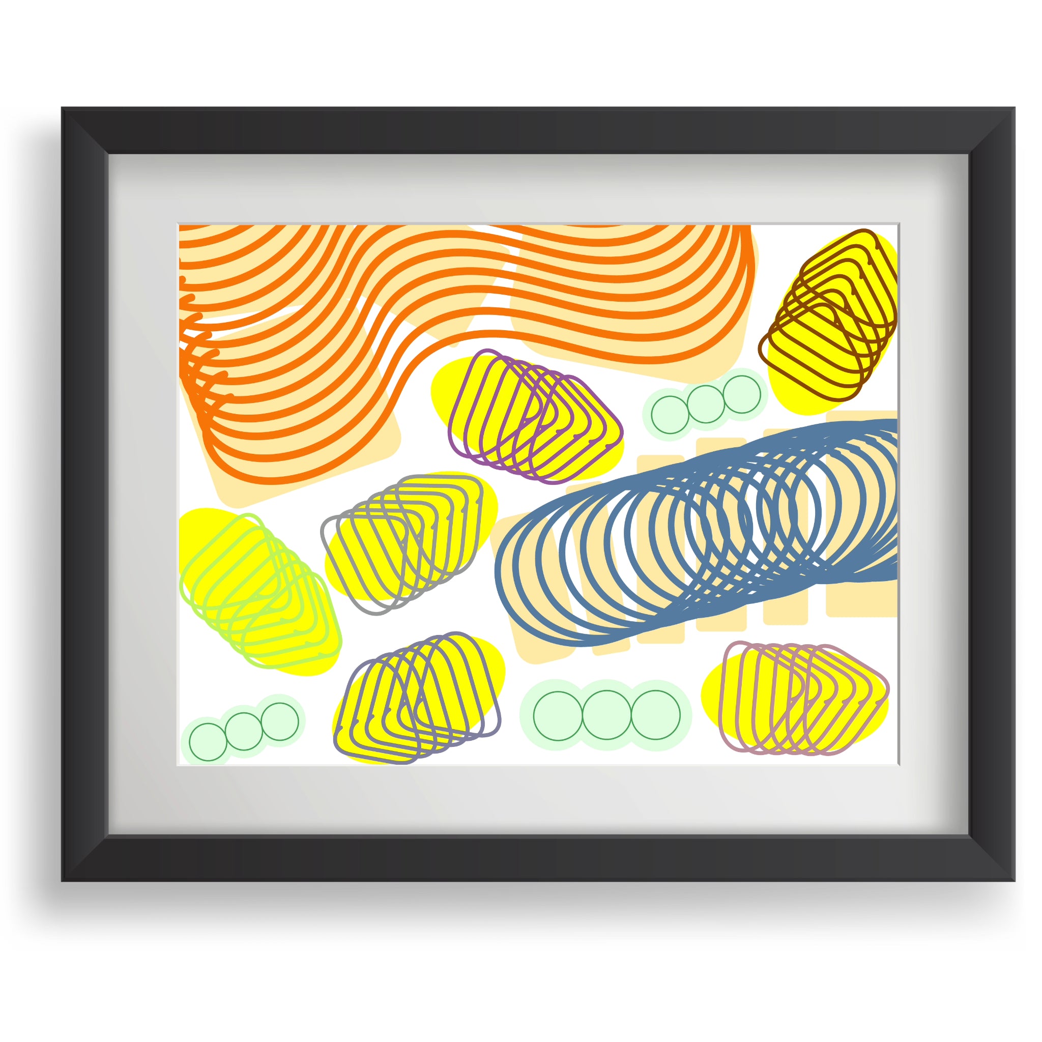 Spiral momentum (orange and colors), Poster