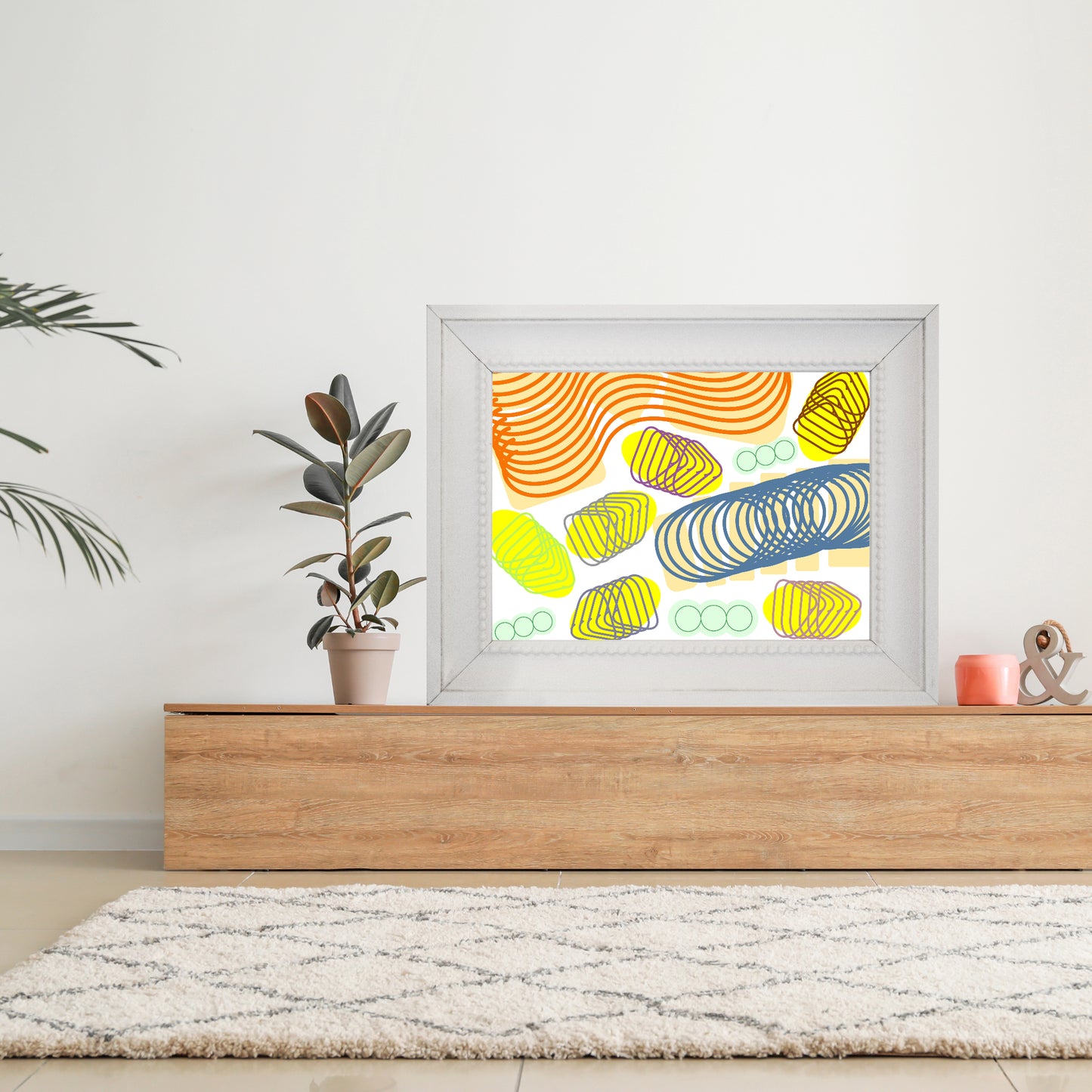 Spiral momentum (orange and colors), Poster