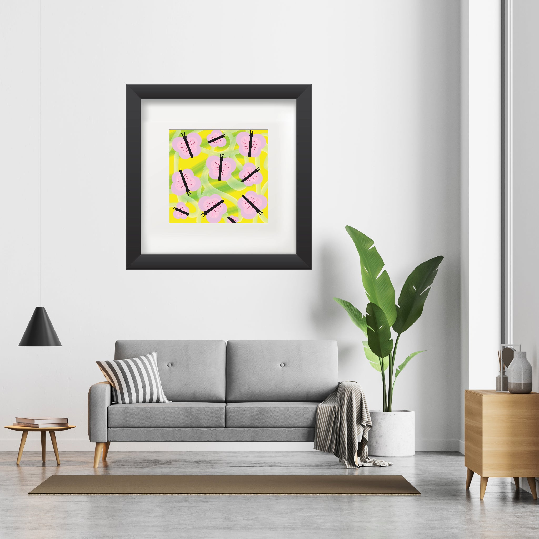 Pink Butterflies Poster